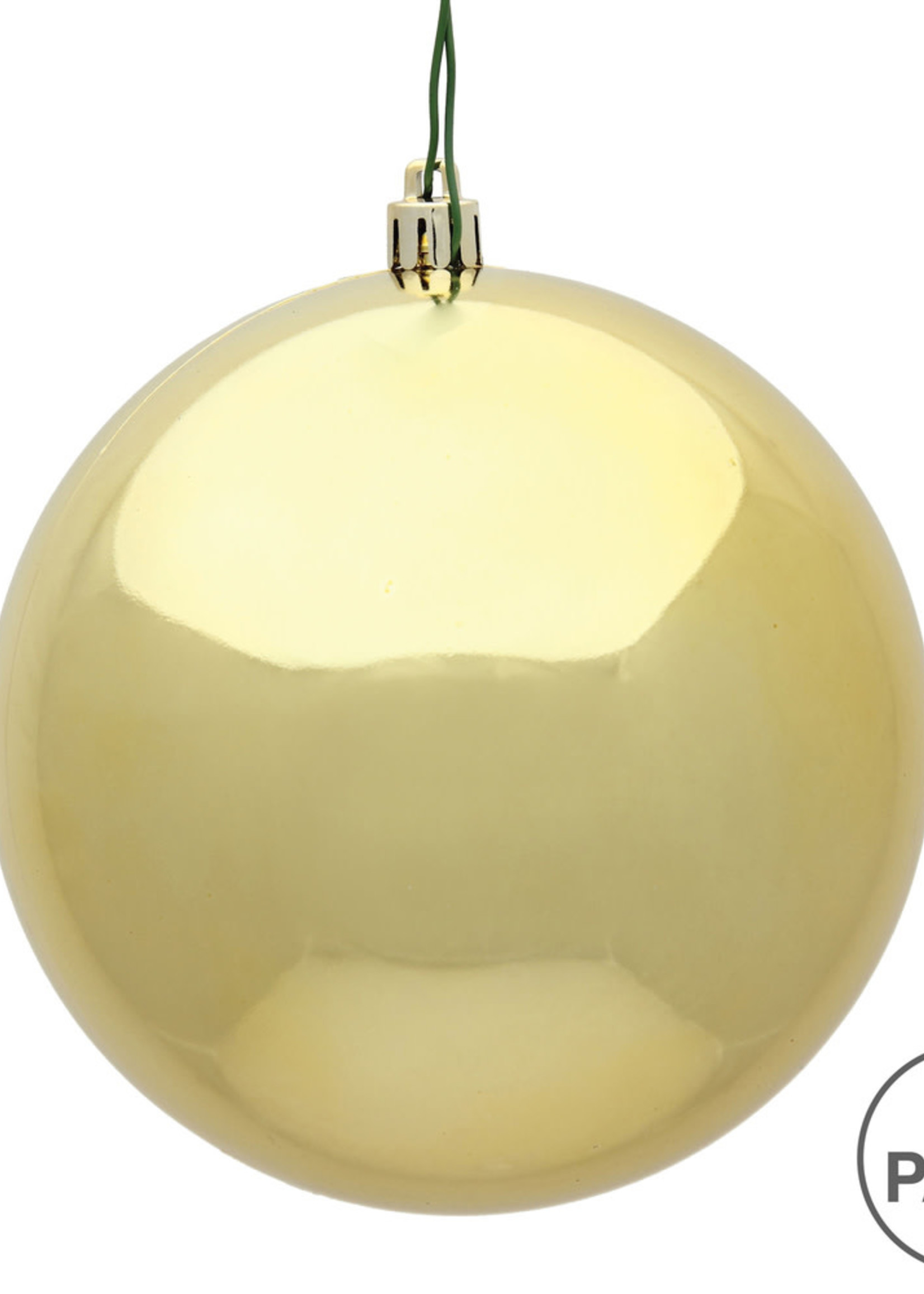 Design Decor 4" Gold Shiny Ball UV Drilled 6/Bag