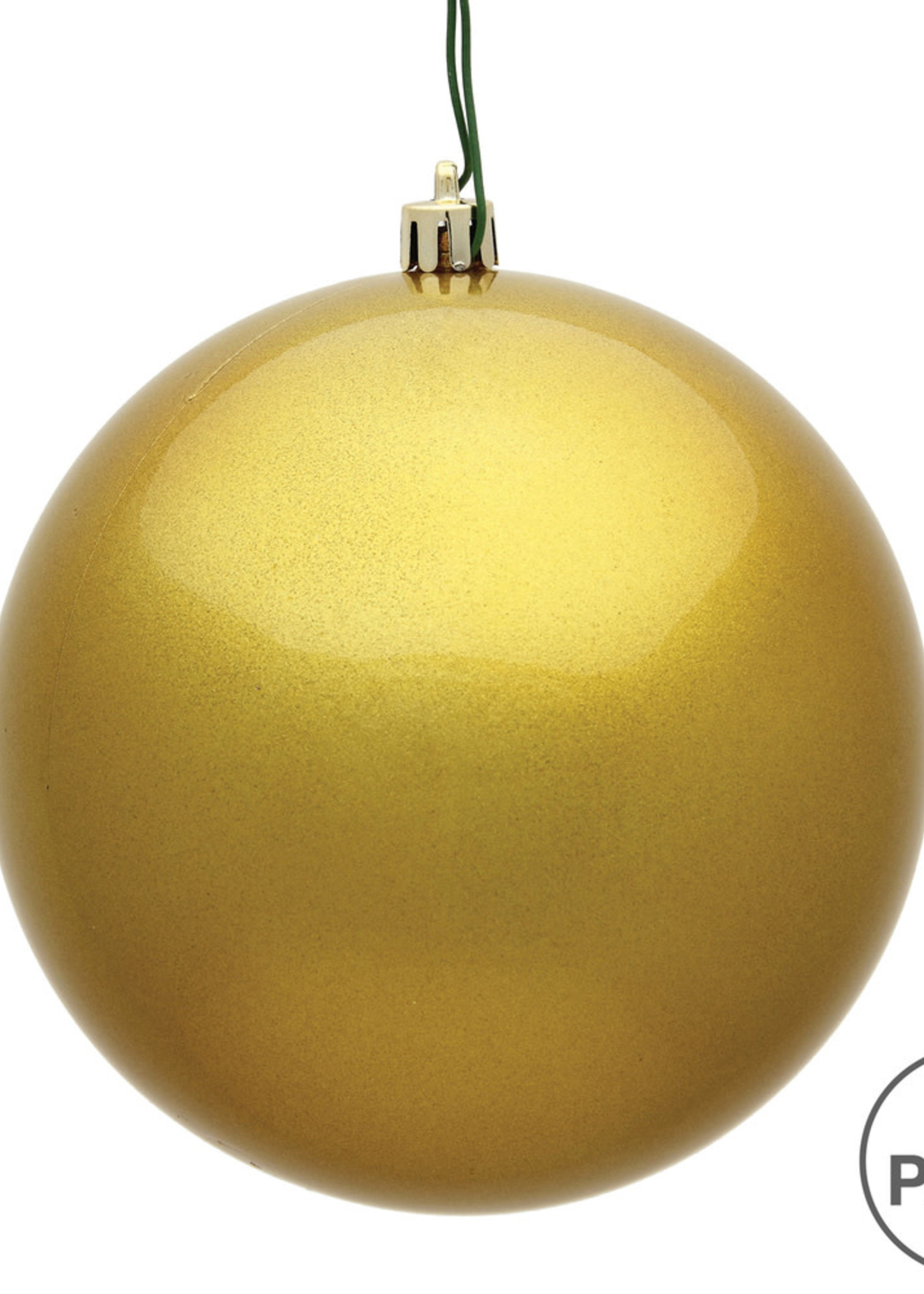 Design Decor 6" Gold Candy Ball UV Drilled 4/Bag