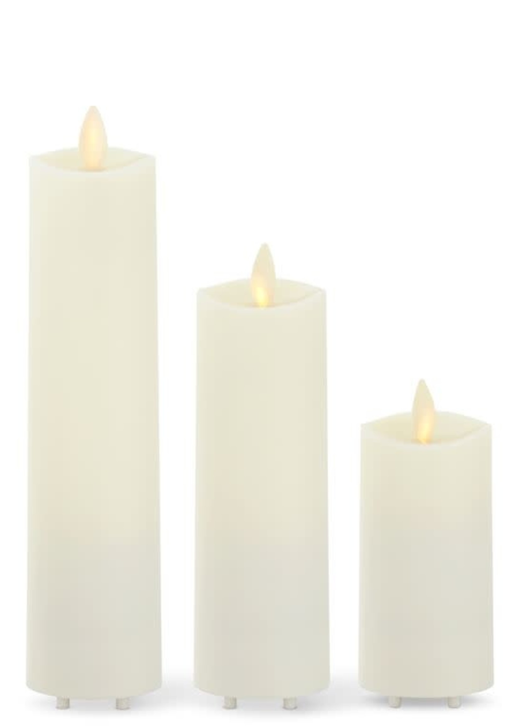 Design Decor Ivory Slim Luminara Outdoor Pillar Candle Small