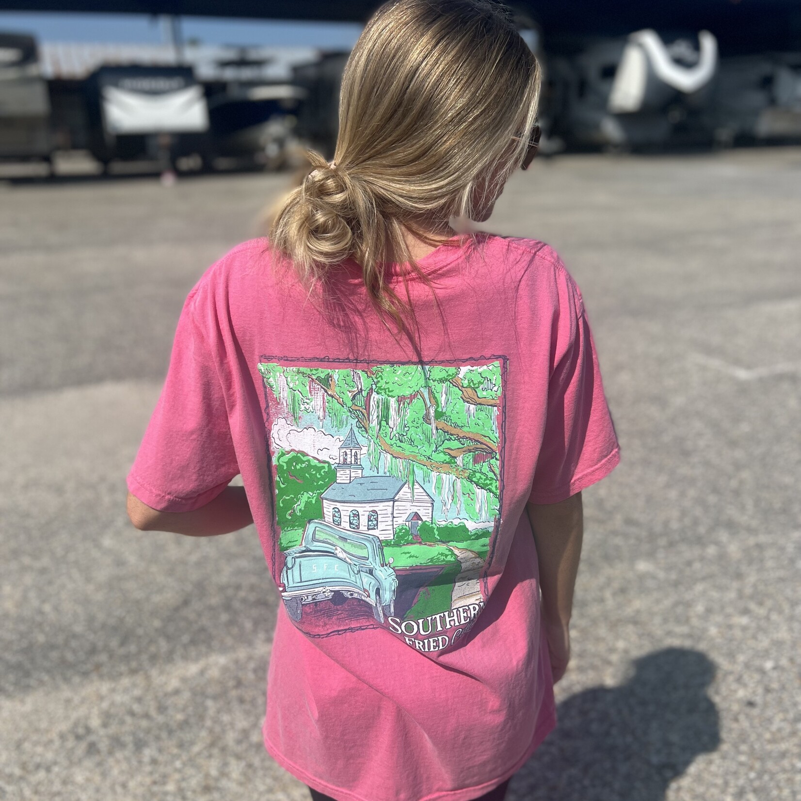 Southern Fried Cotton Women's Low Country Church S/S TEE Shirt EZN Outfitters