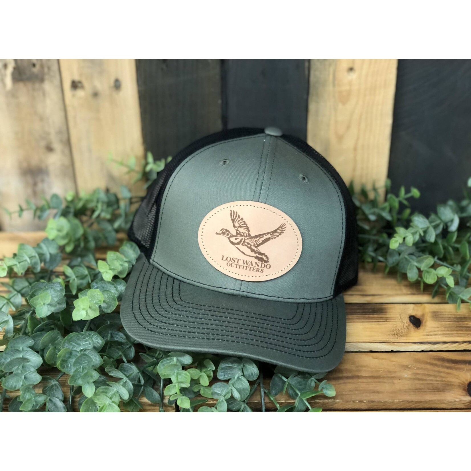 Lost Wando Lost Wando Wood Duck Leather Patch Snapback Snapback Hat