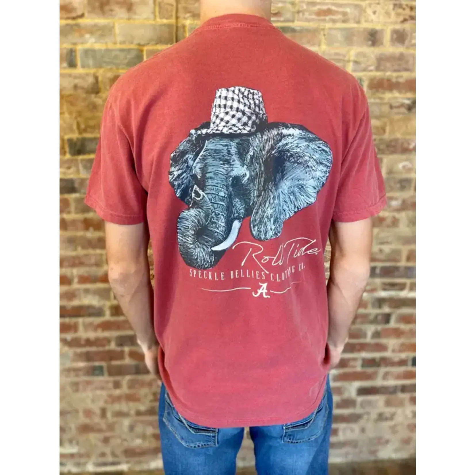 Speckle Bellies Speckle Bellies Houndstooth Elephant S/S TEE Shirt