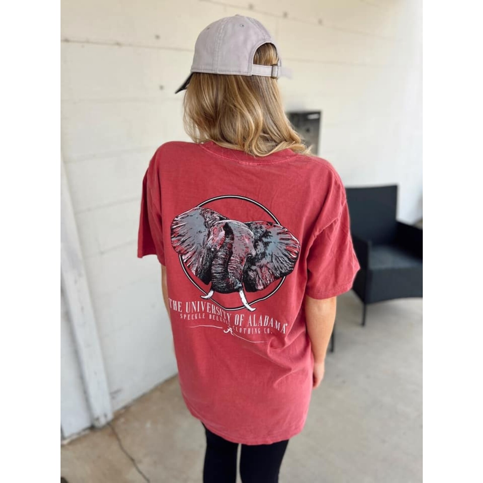 Speckle Bellies Speckle Bellies Alabama Circle Elephant S/S TEE Shirt