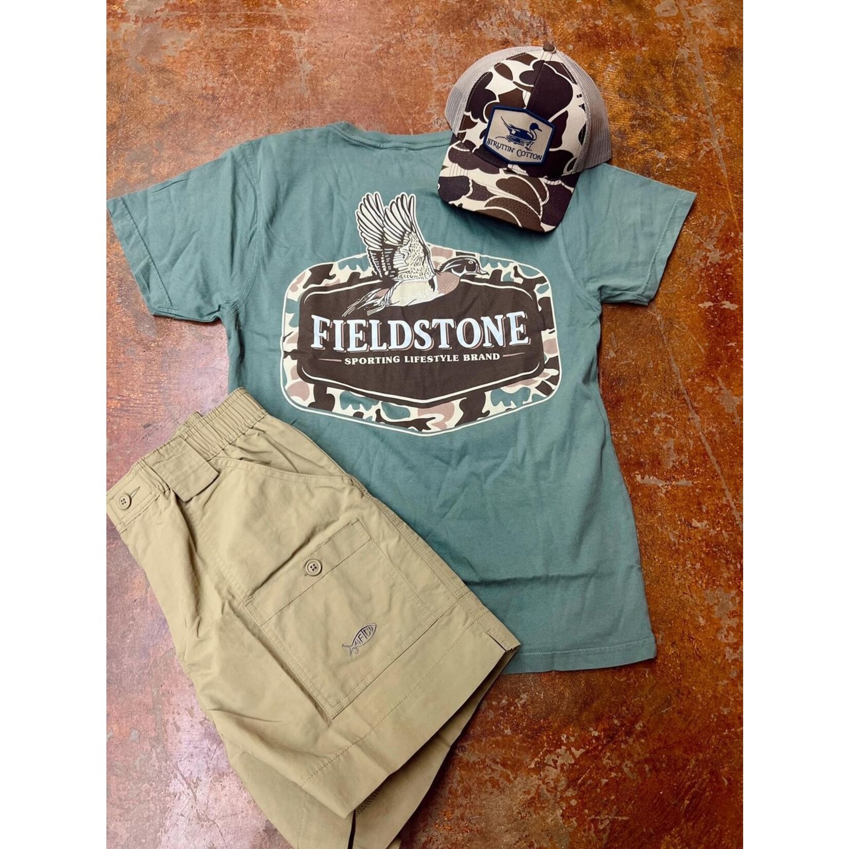 Fieldstone Fieldstone Outdoors Camo Wood Duck S/S TEE Shirt