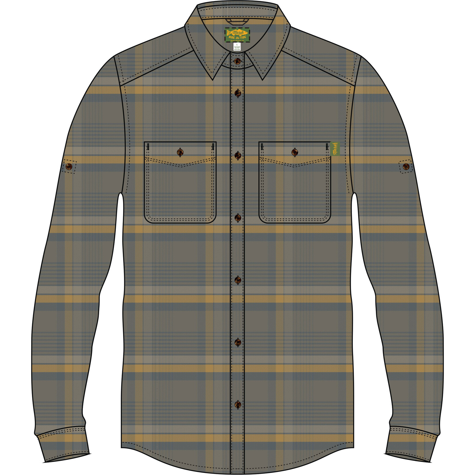 Marsh Wear Marsh Wear Apparel Westerly L/S Flannel Button Down Shirt