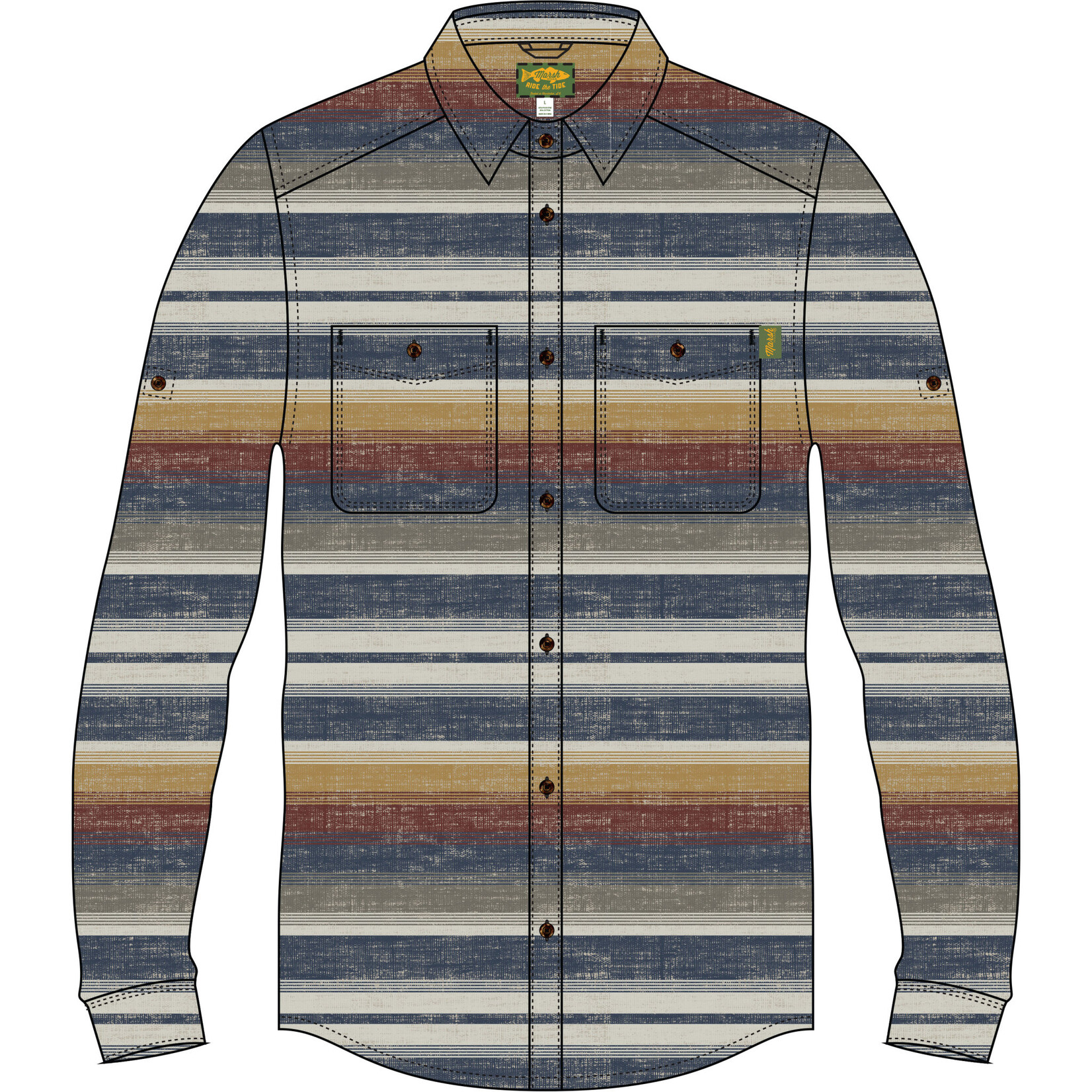 Marsh Wear Marsh Wear Apparel Westerly L/S Flannel Button Down Shirt