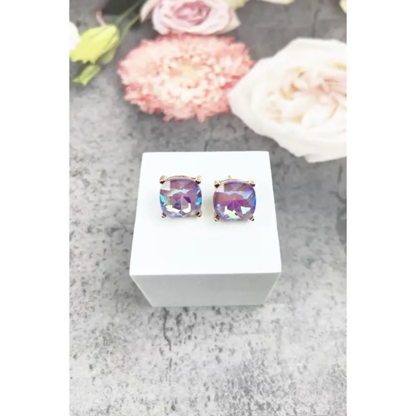 FAIRE Earrings JHP Collections Dazzlings Variety Colors of Semi Precious Glass Stud Earrings