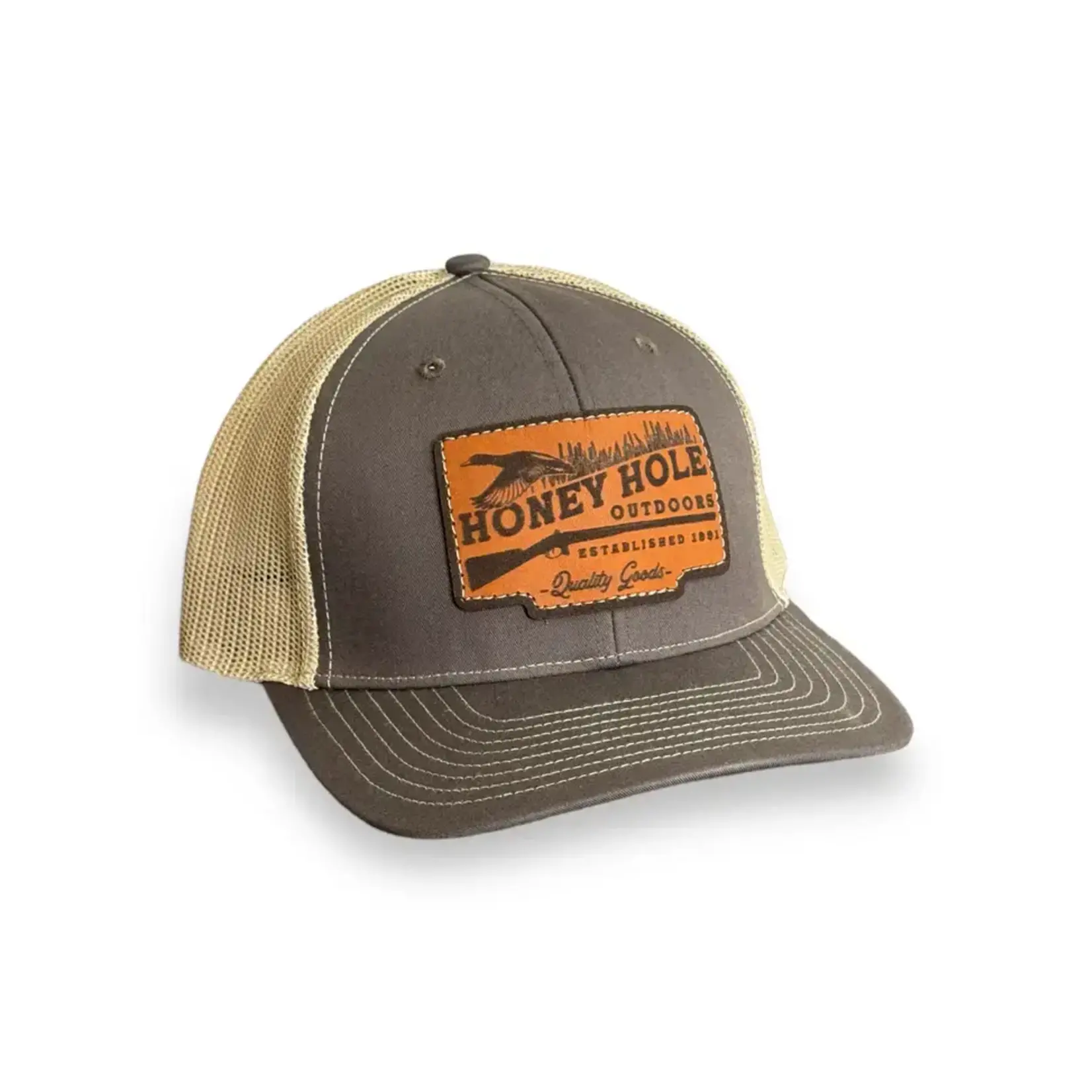 Honey Hole Outdoors Honey Hole Outdoors Duck Shotty Leather Patch Snapback Hat