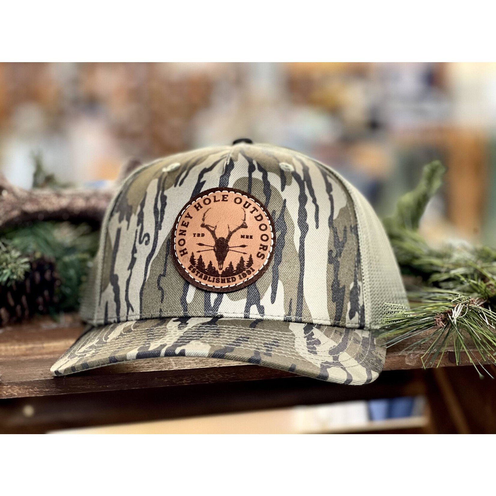 Honey Hole Outdoors Honey Hole Outdoors Dead Shot Leather Patch Snapback Hat