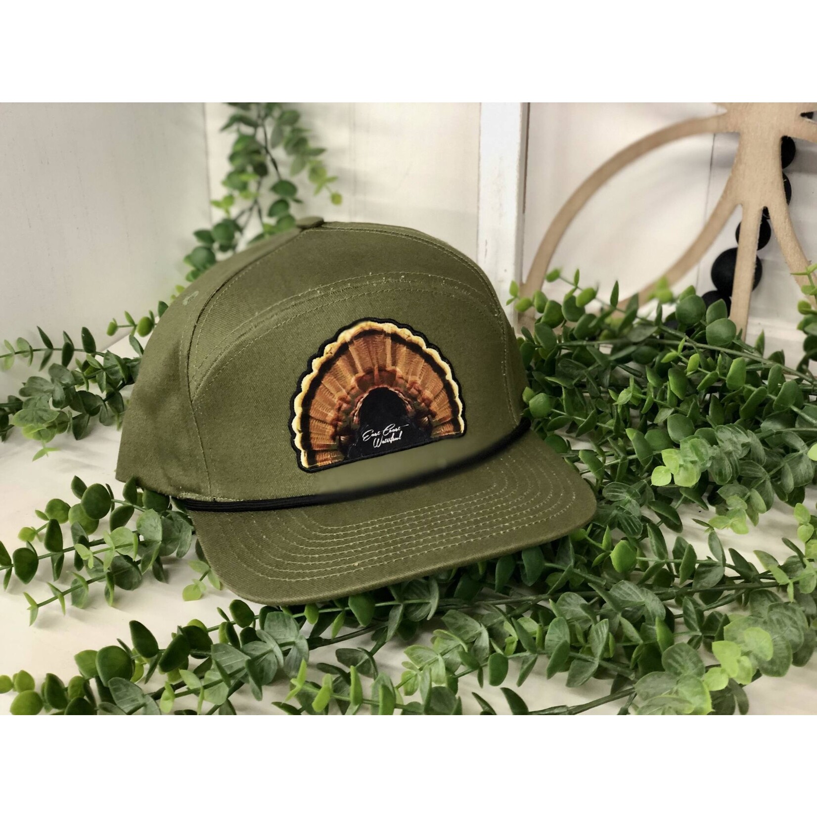 East Coast Waterfowl East Coast Waterfowl Wall Hanger ECW Turkey Fan Patch Rope Snapback Hat