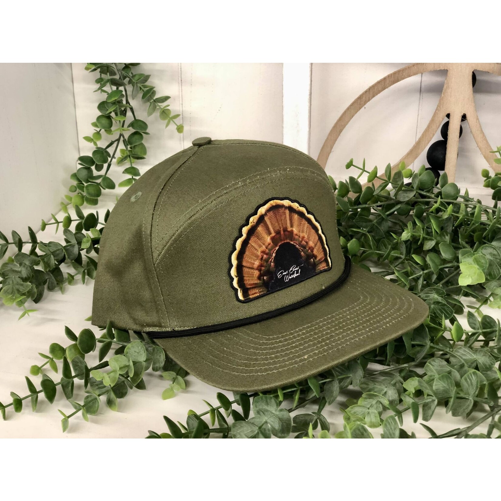 East Coast Waterfowl East Coast Waterfowl Wall Hanger ECW Turkey Fan Patch Rope Snapback Hat