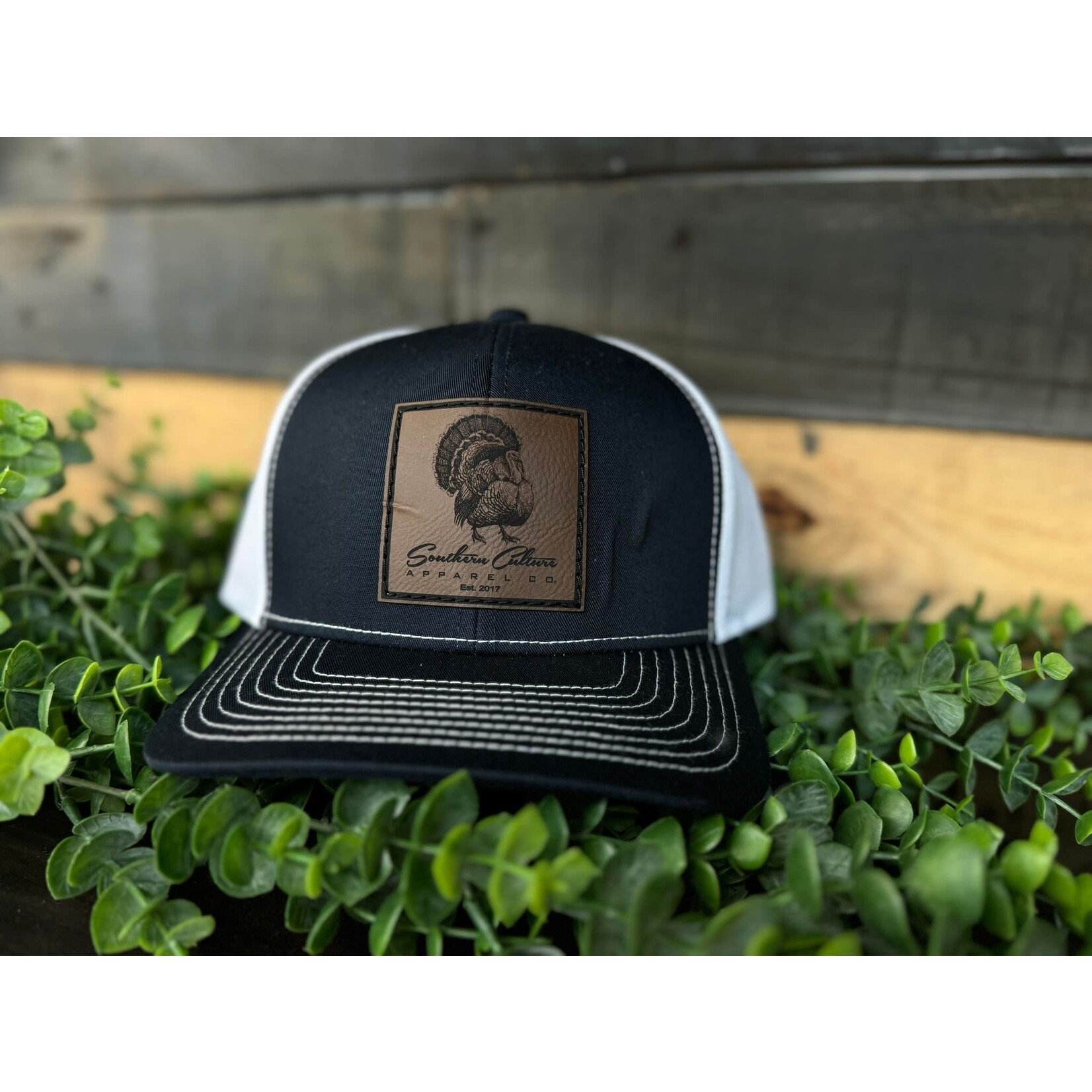 Southern Culture Southern Culture Chocolate Turkey Leather Patch Snapback Hat