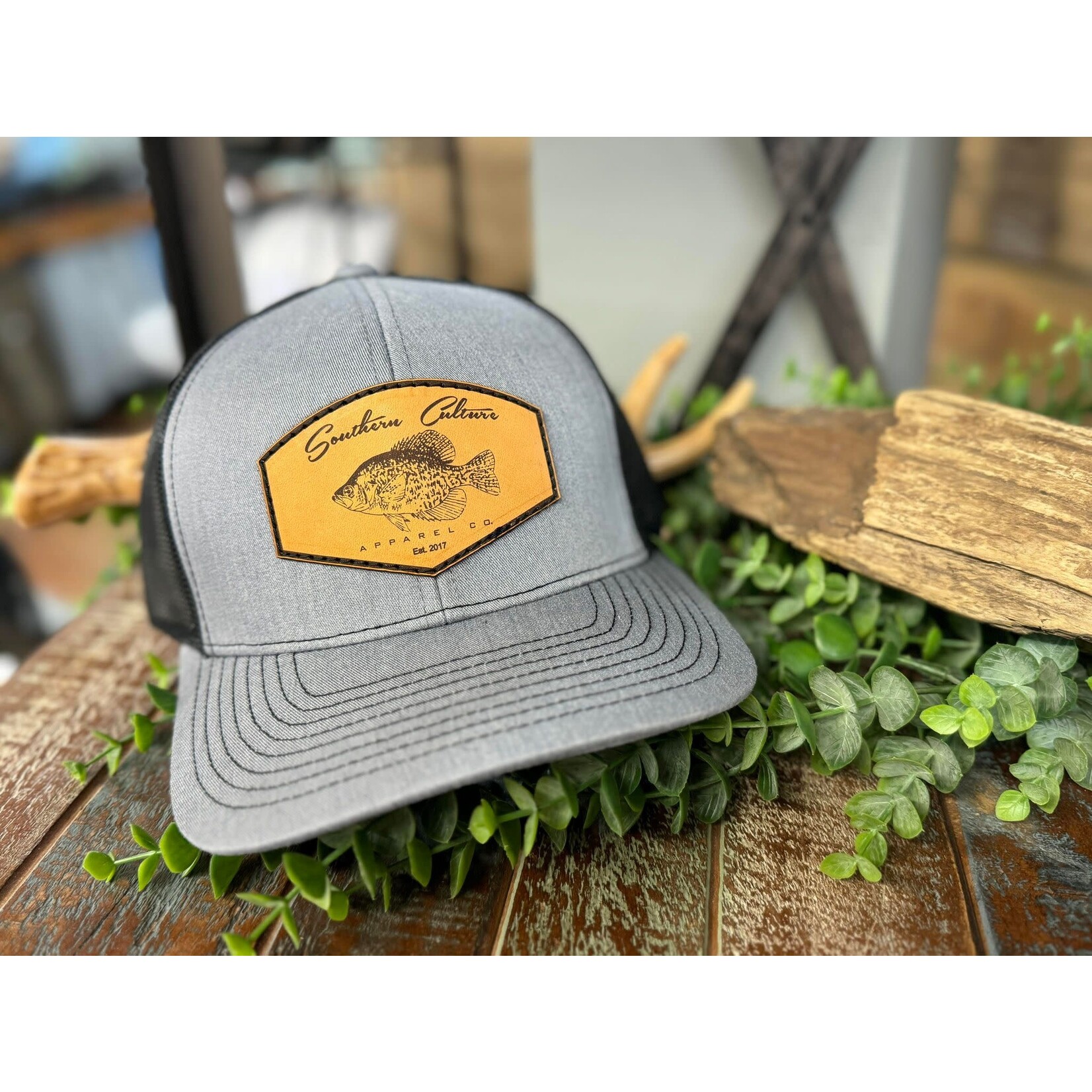 Southern Culture Southern Culture Crappie Leather Patch Hat