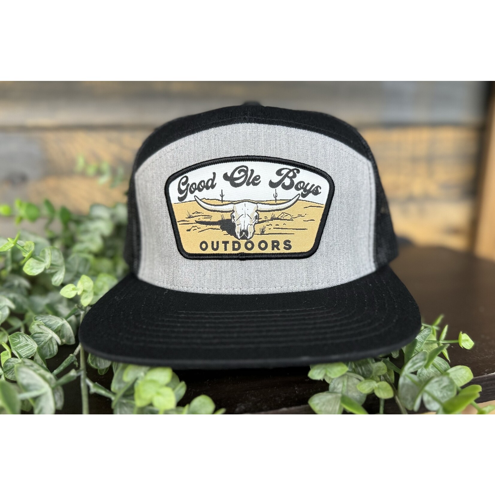 Good OLE Boys Outdoors Good OLE Boy Outdoors Cattle Skull Patch 7 Panel Snapback Hat