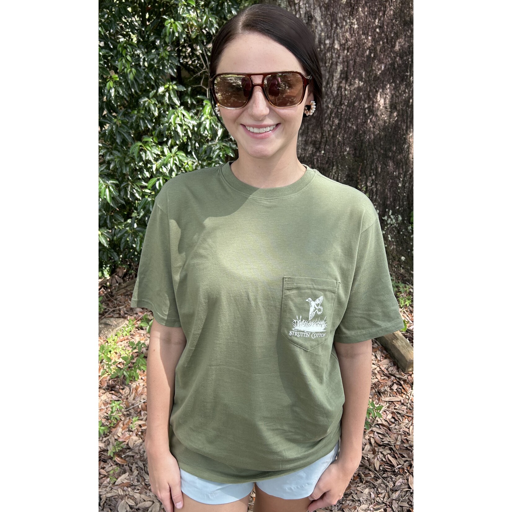 Struttin' Cotton Struttin' Cotton Wood Duck Whiskey S/S TEE Shirt