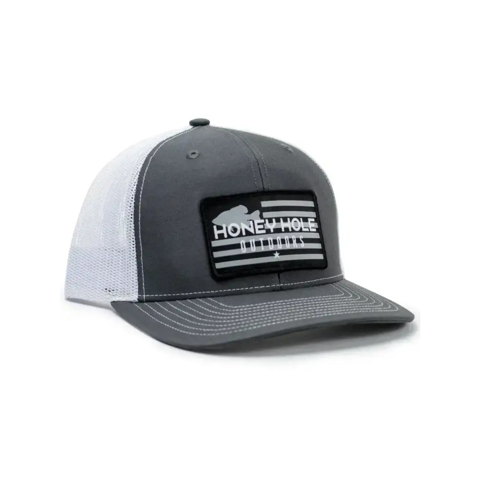 Honey Hole Outdoors Honey Hole Outdoors Grey Flag Patch Snapback Hat