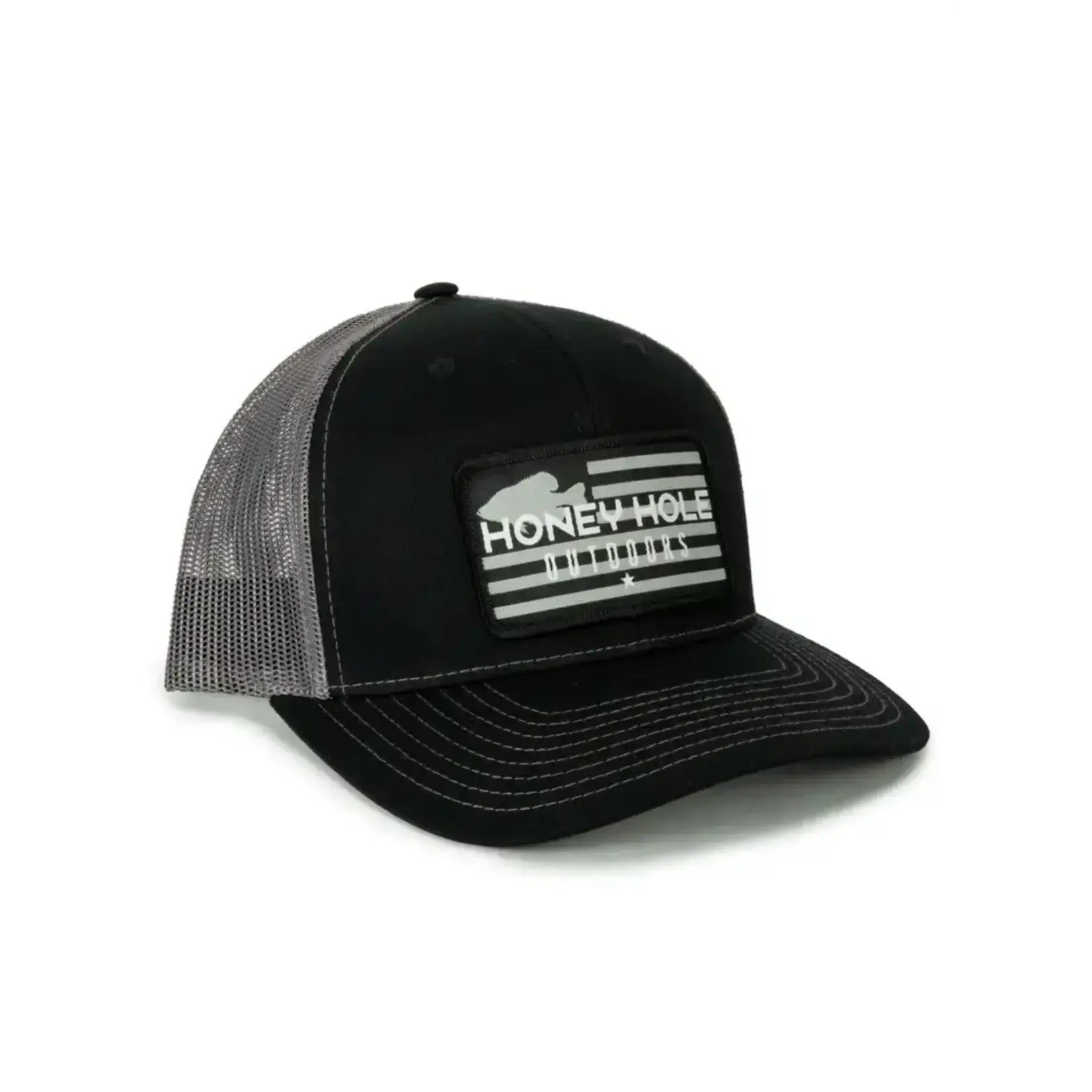 Honey Hole Outdoors Honey Hole Outdoors Grey Flag Patch Snapback Hat