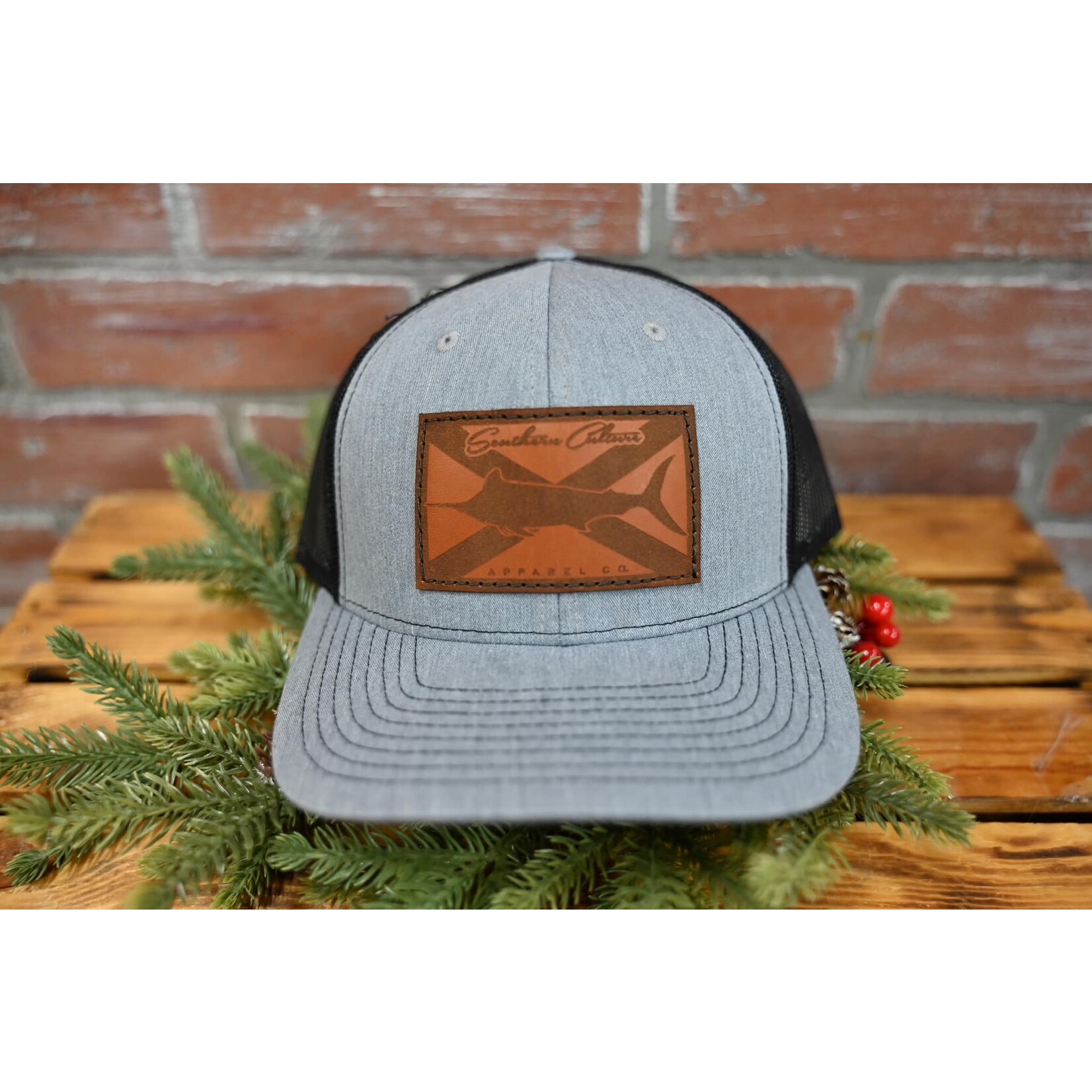 Southern Culture Southern Culture Marlin State Leather Patch Snapback Hat