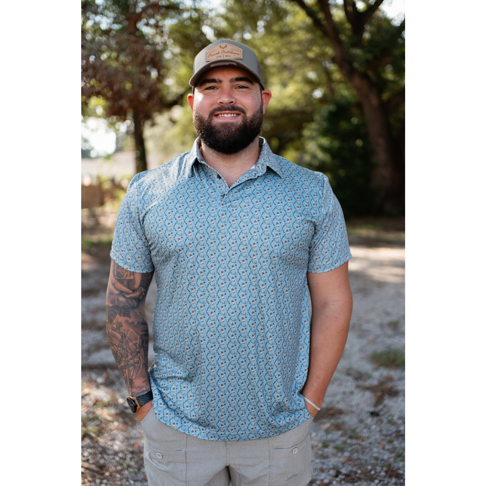 Struttin' Cotton Struttin' Cotton Men's Bucks & Bourbon Polo Shirt