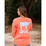 Southern Fried Cotton Southern Fried Cotton Women's Paisley Cow L/S TEE Shirt