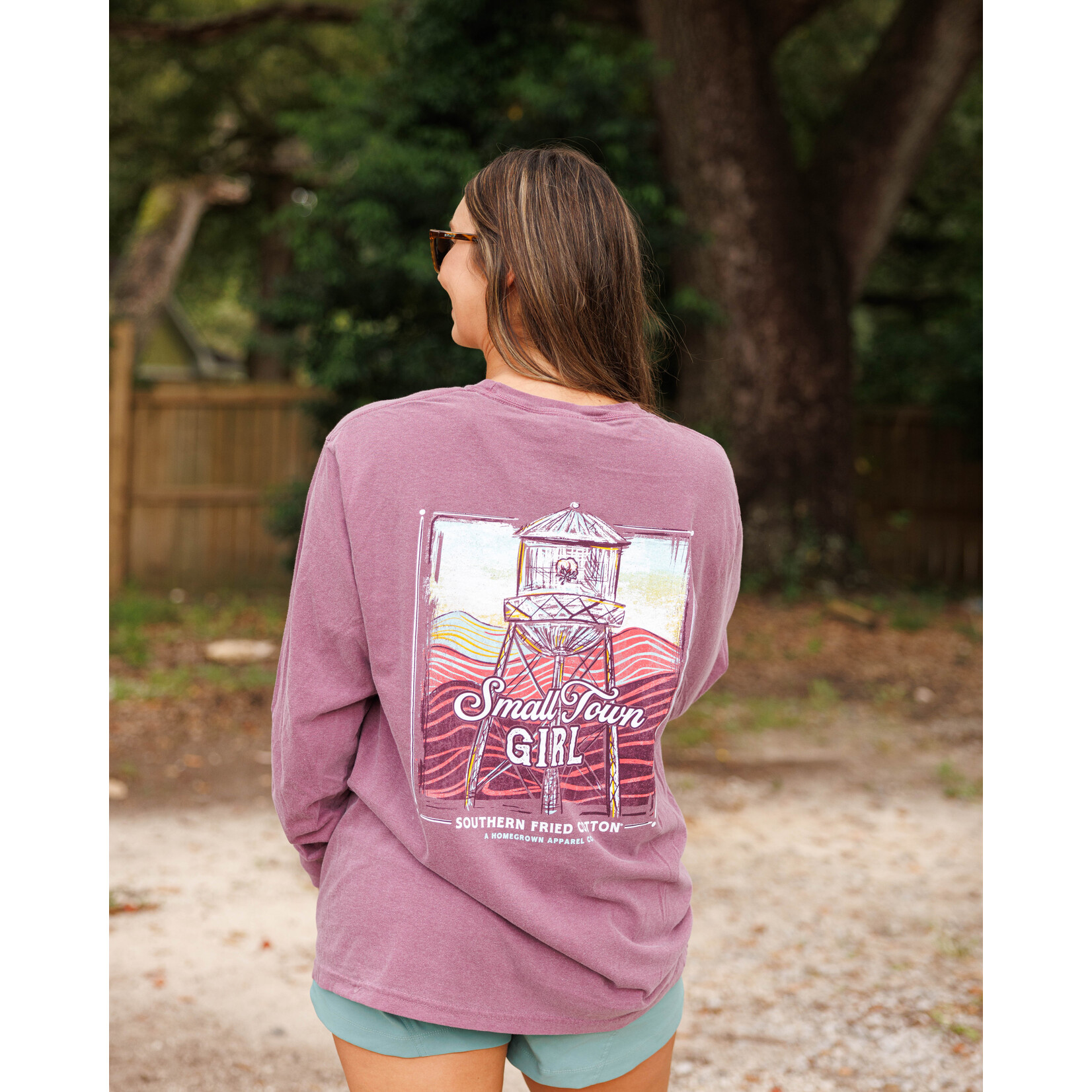 Southern Fried Cotton Southern Fried Cotton Women's Small Town Girl L/S TEE Shirt