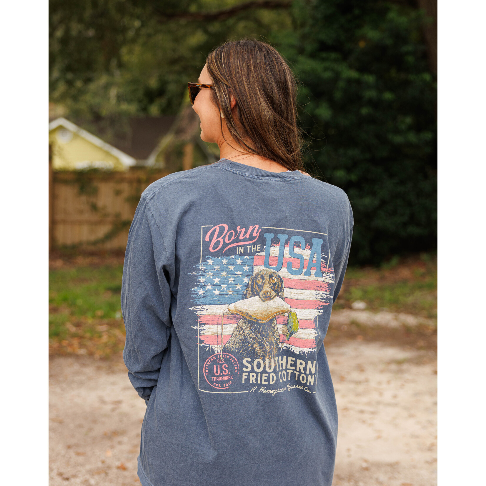 Southern Fried Cotton Southern Fried Cotton Born in the USA L/S TEE Shirt