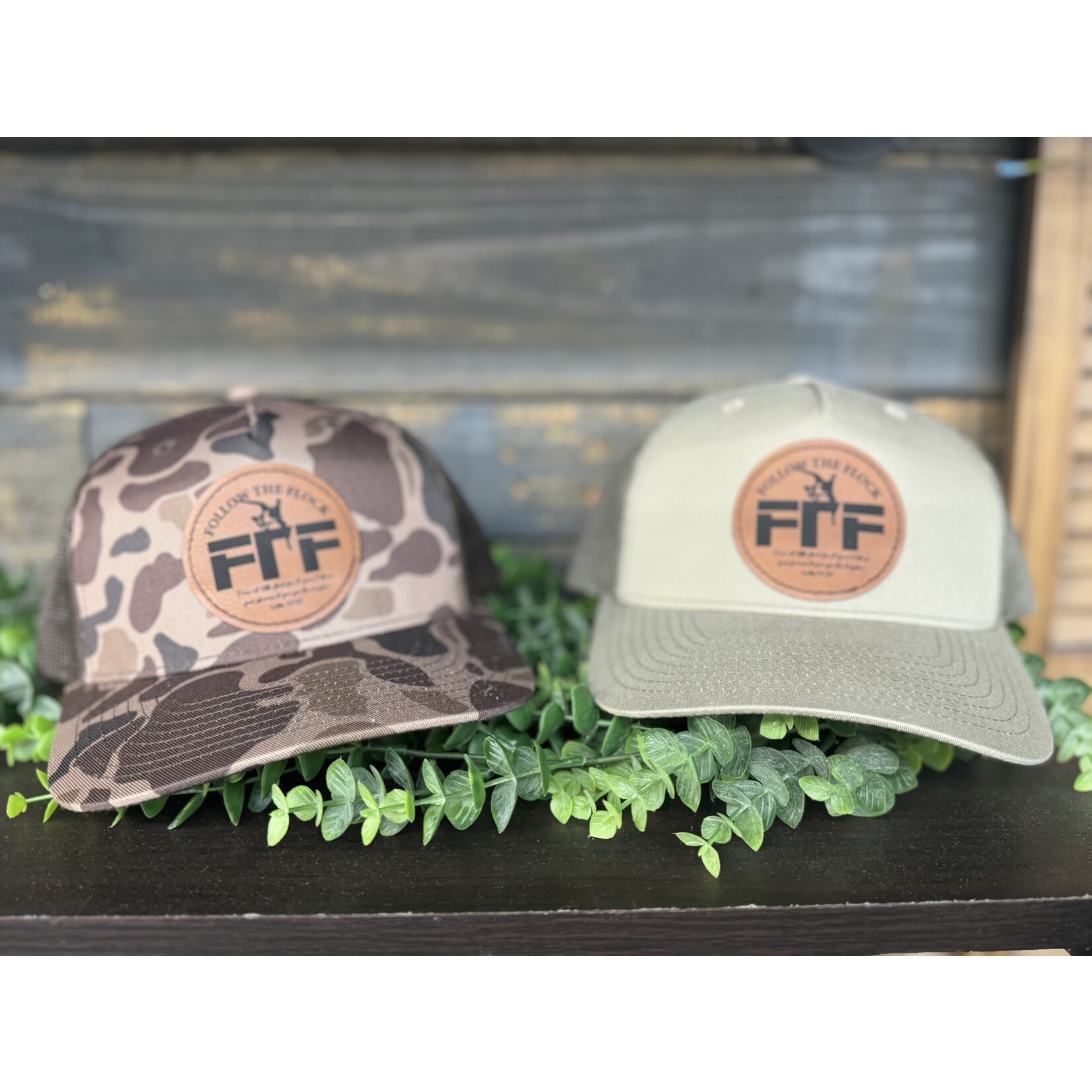 Follow the Flock Follow the Flock Circle  FTF Leather Patch Snapback Hat