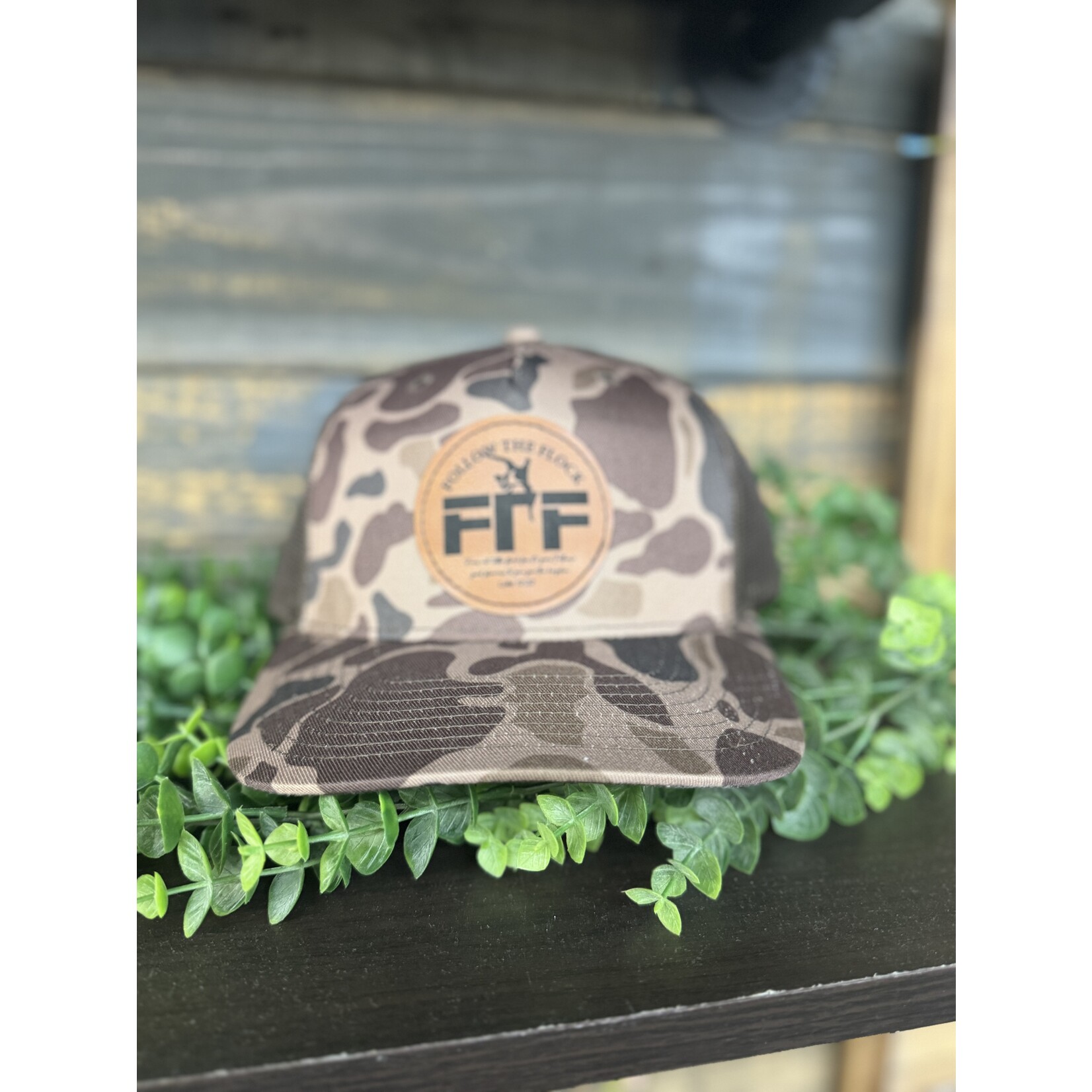 Follow the Flock Follow the Flock Circle  FTF Leather Patch Snapback Hat