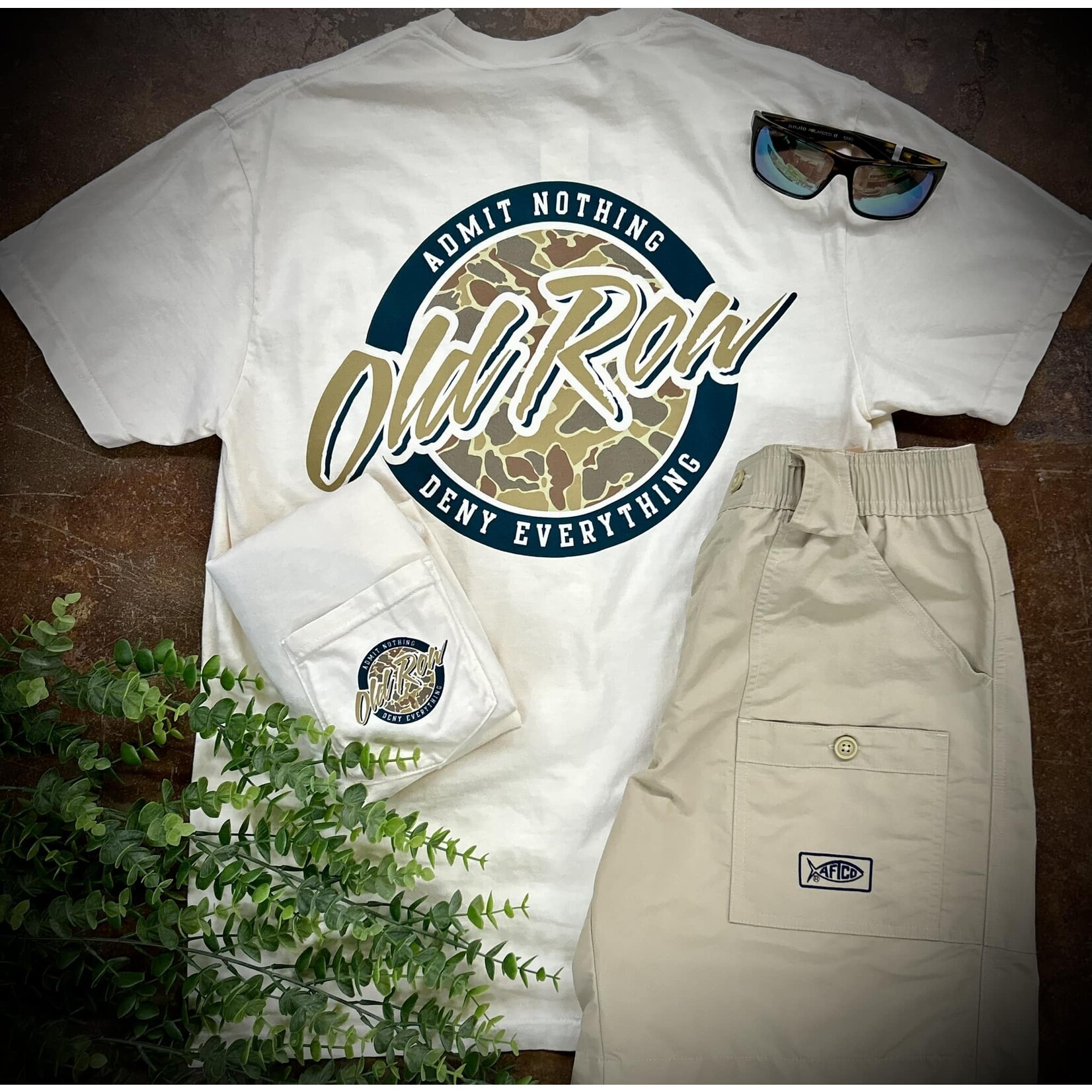 OLD ROW Old Row Outdoors 80s Camo Circle Pocket S/S TEE Shirt