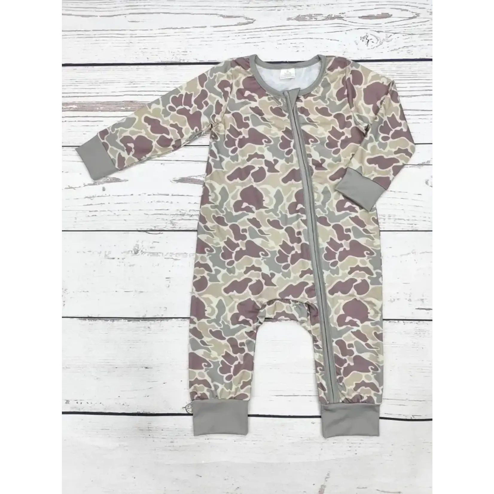 Sassy Kids Palace Baby Camouflage Print Bamboo Zip Sleeper