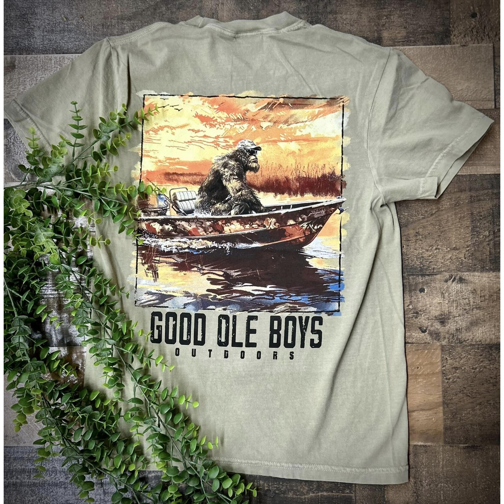 Good OLE Boys Outdoors Good OLE Boy Outdoors Bigfoot Marsh Boat S/S TEE Shirt