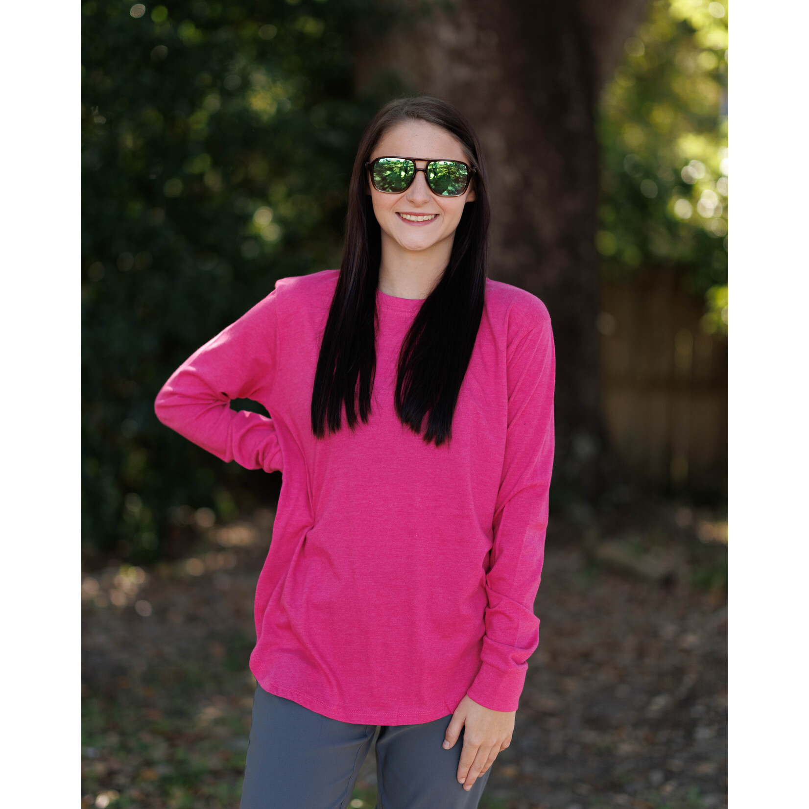 Royce Apparel Royce Apparel Women's Norman Long Sleeve Melange Tee