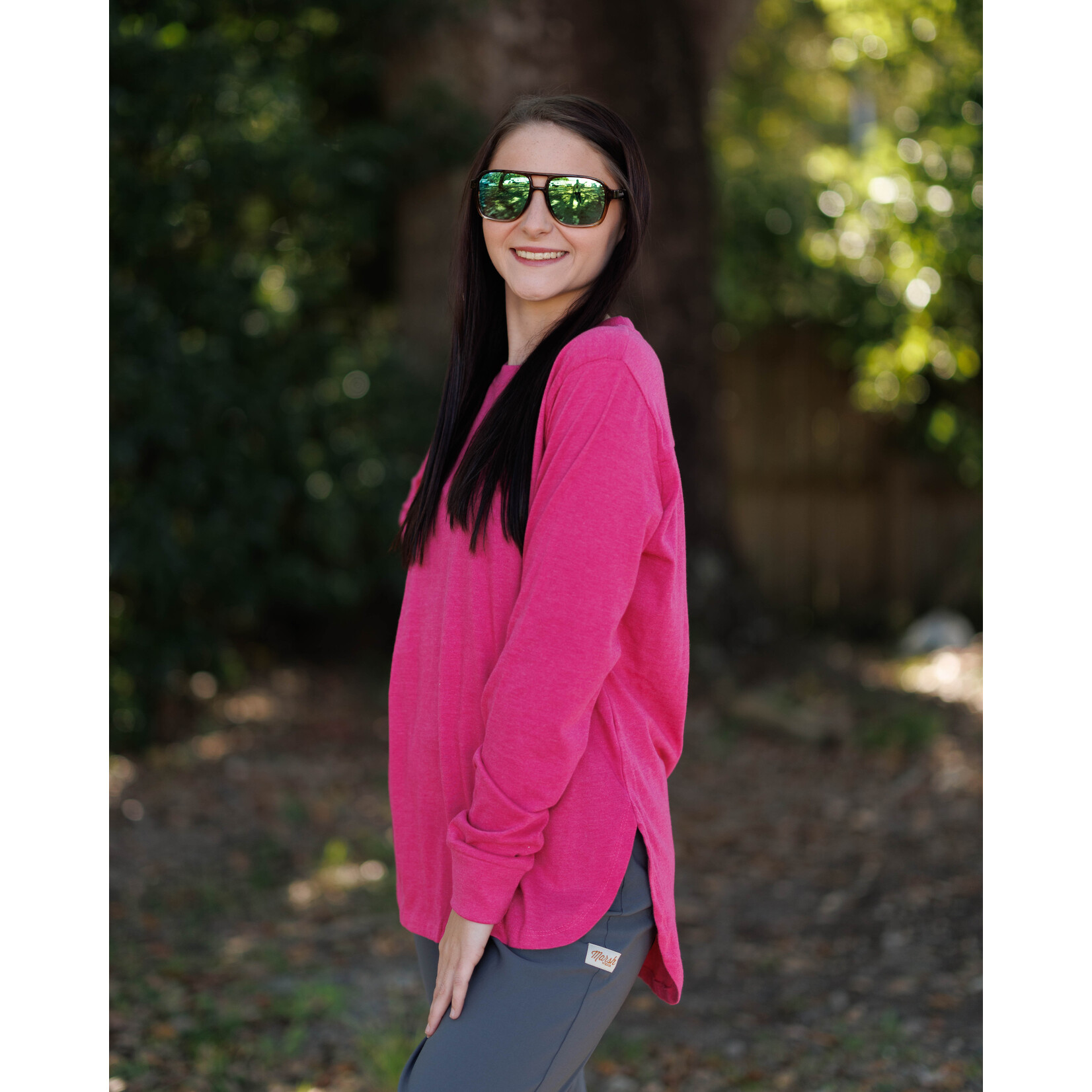 Royce Apparel Royce Apparel Women's Norman Long Sleeve Melange Tee