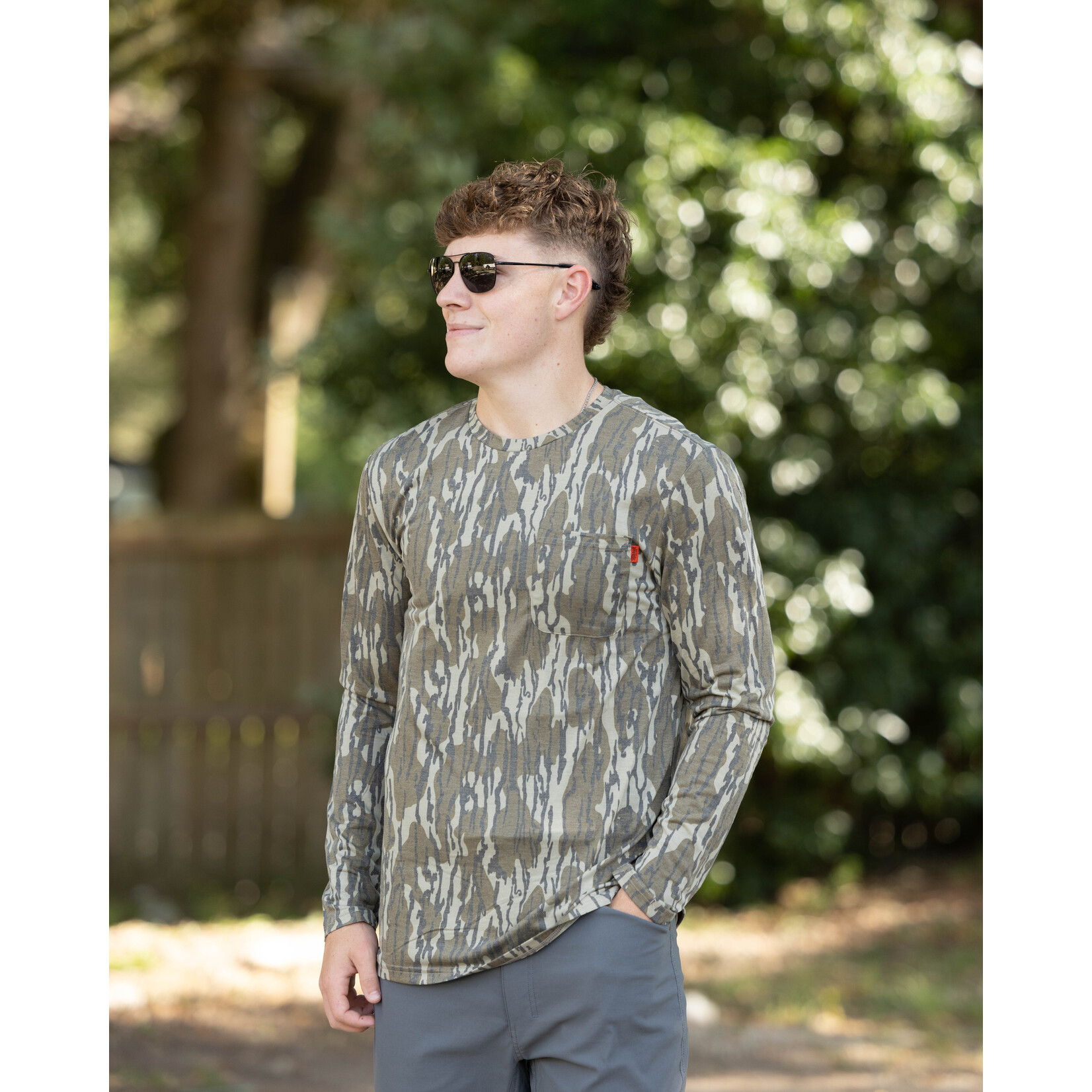 Marsh Wear Marsh Wear Apparel Buxton Men's Mossy Oak L/S Performance Shirt