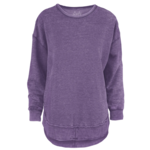 Royce Apparel Royce Apparel Women's Melange Poncho Crew Neck Rounded Bottom Fleece