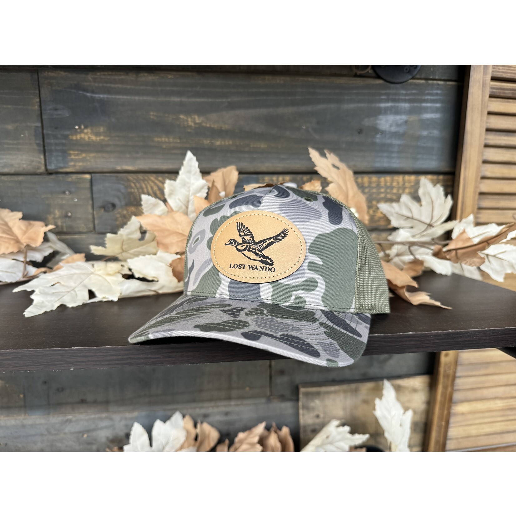Lost Wando Lost Wando Wood Duck Leather Patch Snapback Snapback Hat