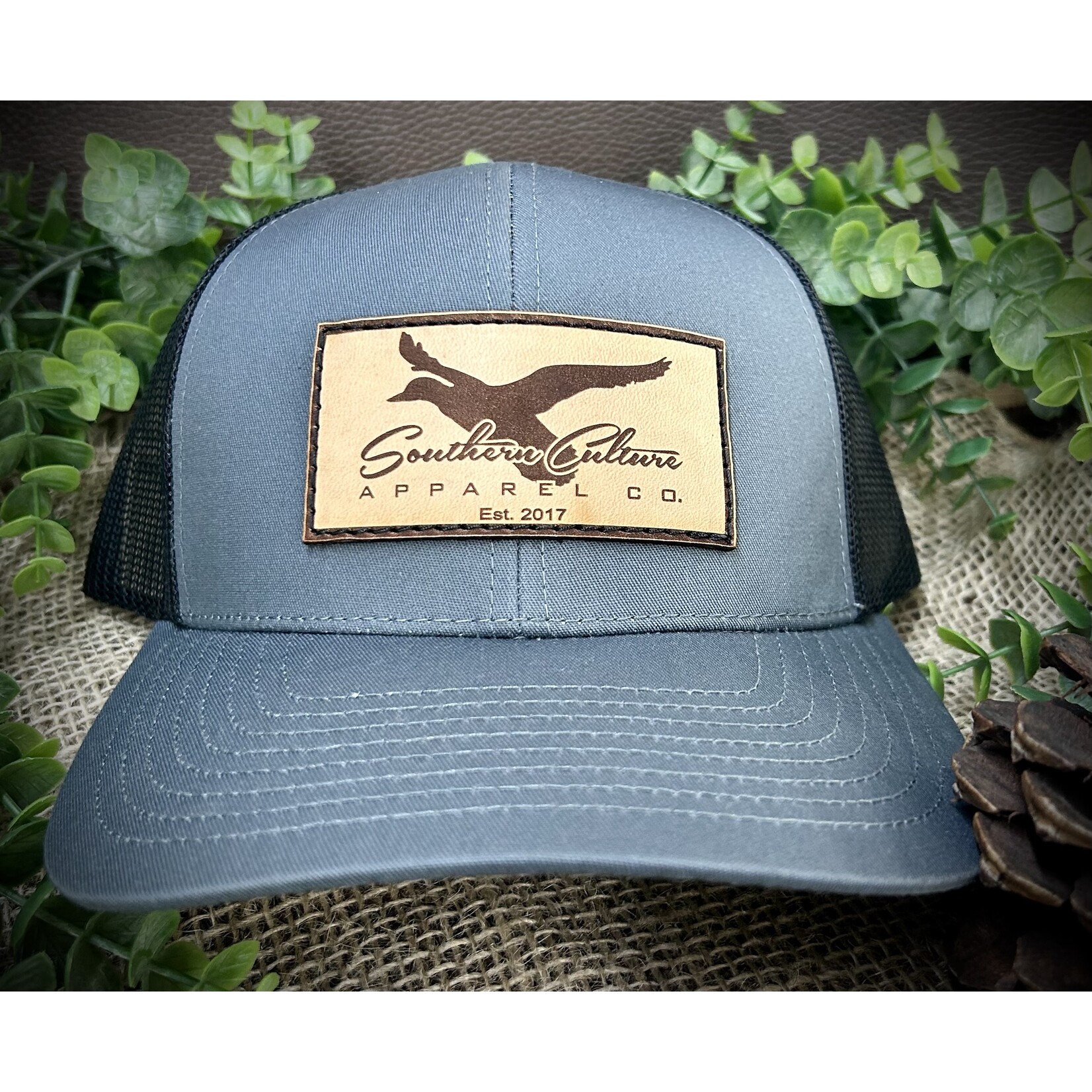 Southern Culture Southern Culture Mallard in Flight Leather Patch Snapback Hat