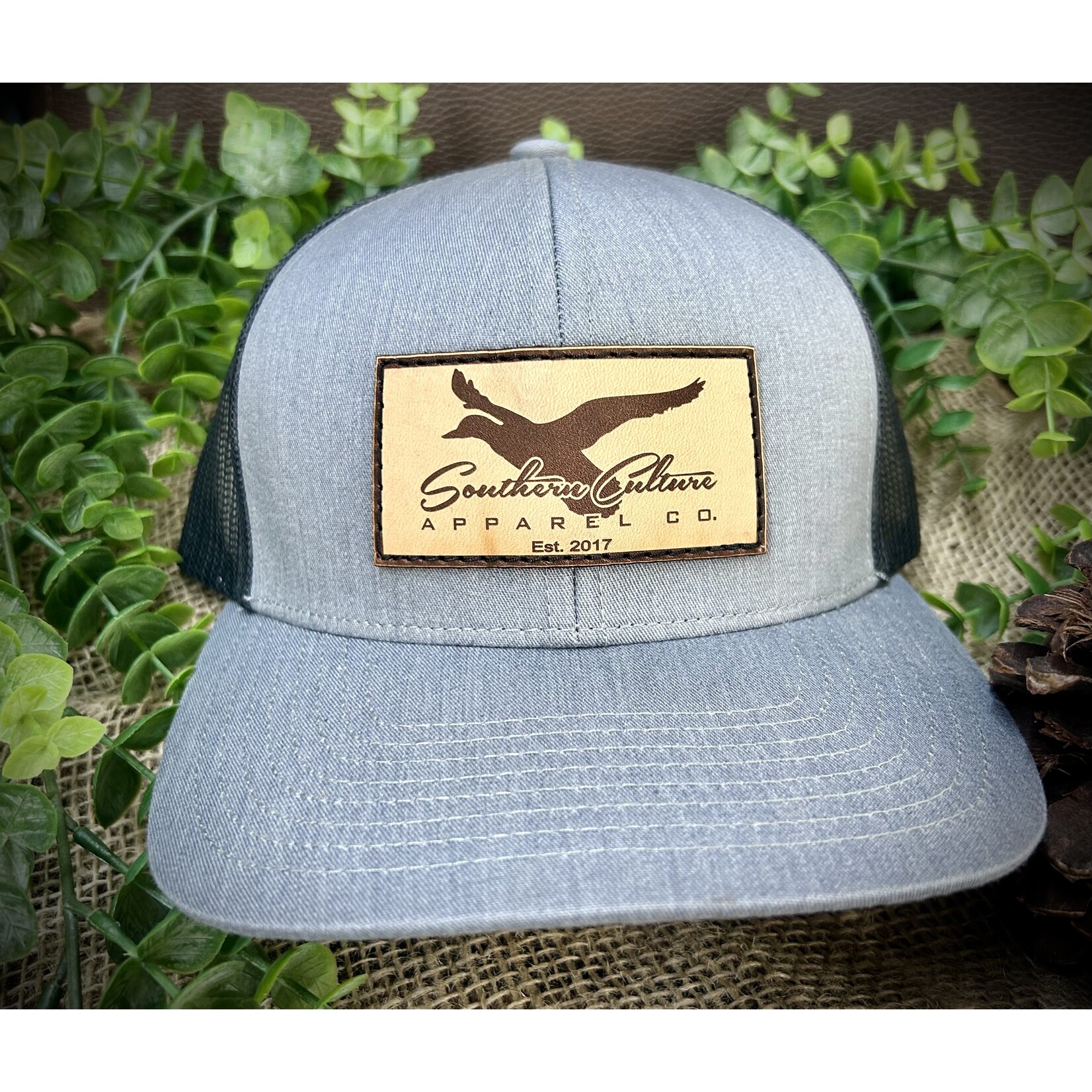 Southern Culture Southern Culture Mallard in Flight Leather Patch Snapback Hat