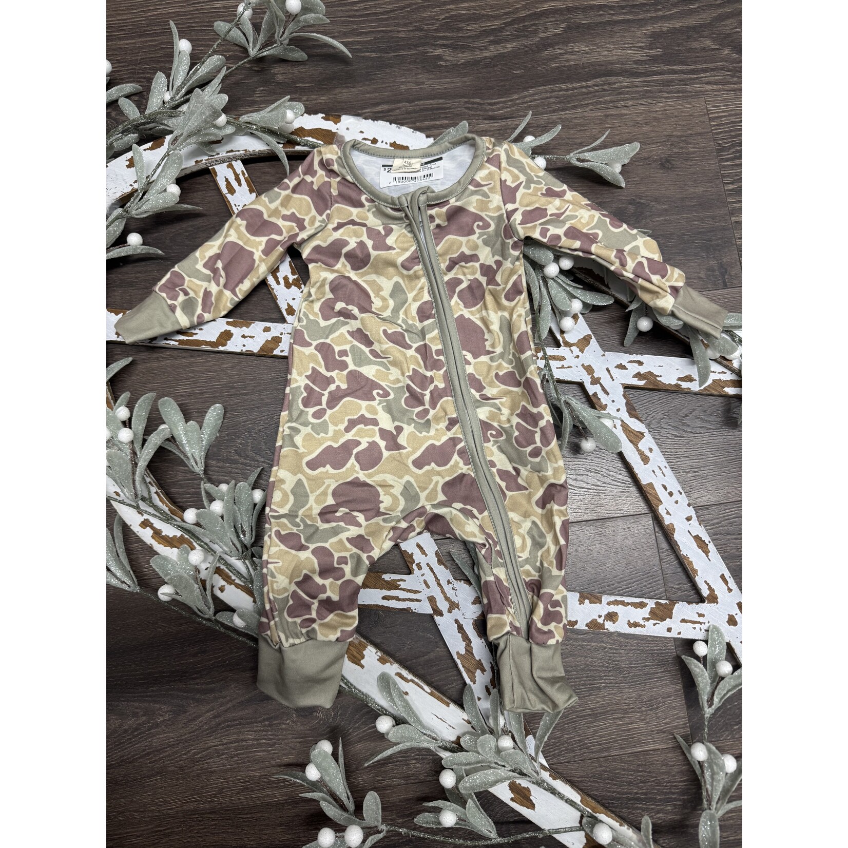 Sassy Kids Palace Baby Camouflage Print Bamboo Zip Sleeper