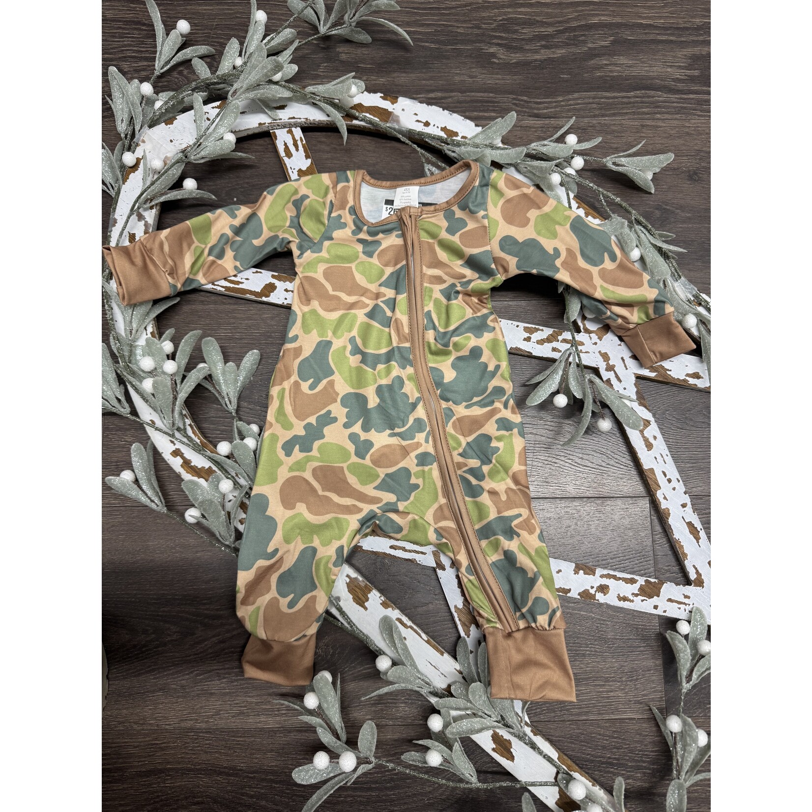 Sassy Kids Palace Baby Camouflage Print Bamboo Zip Sleeper
