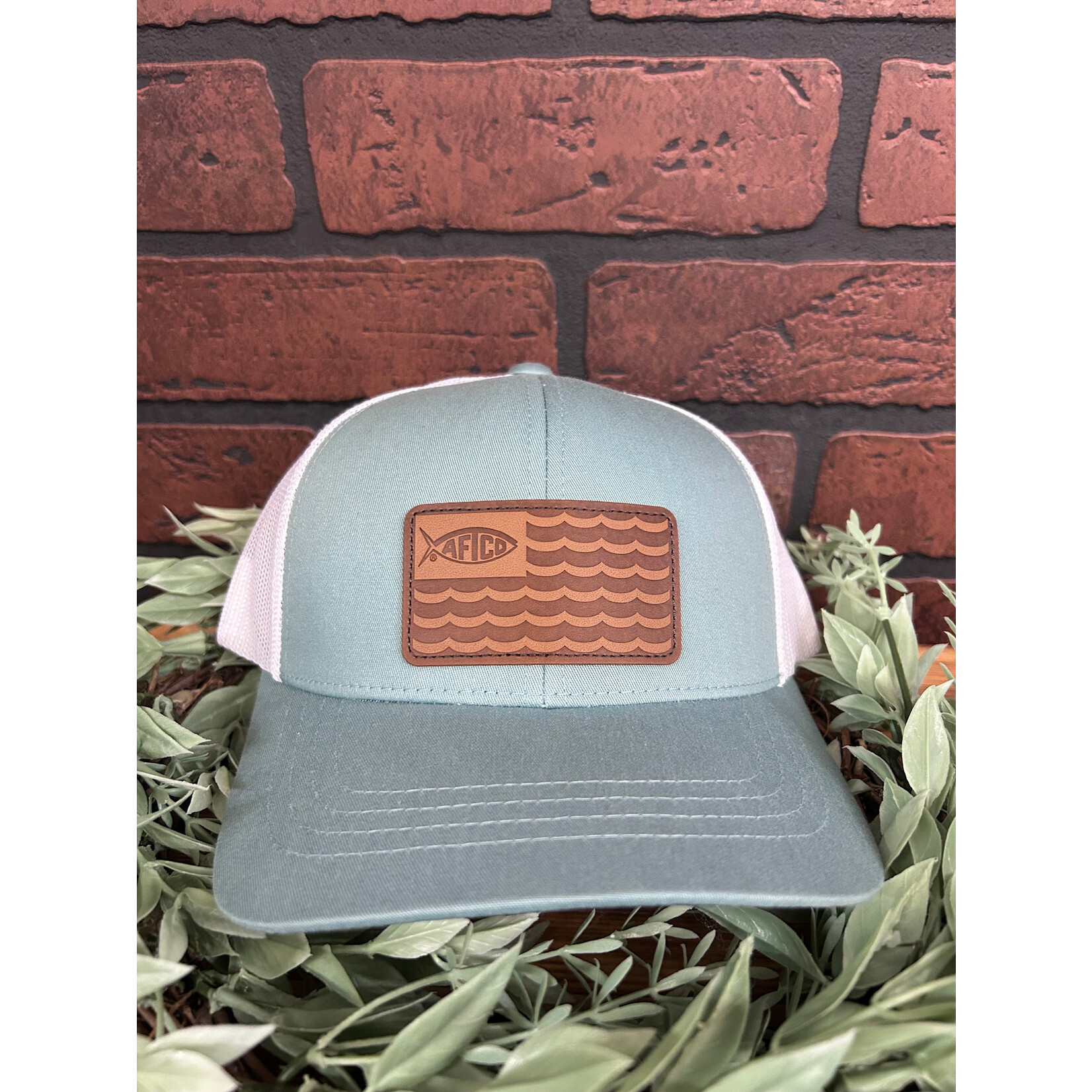 Aftco Aftco Men's Canton Leather Patch Snapback Hat