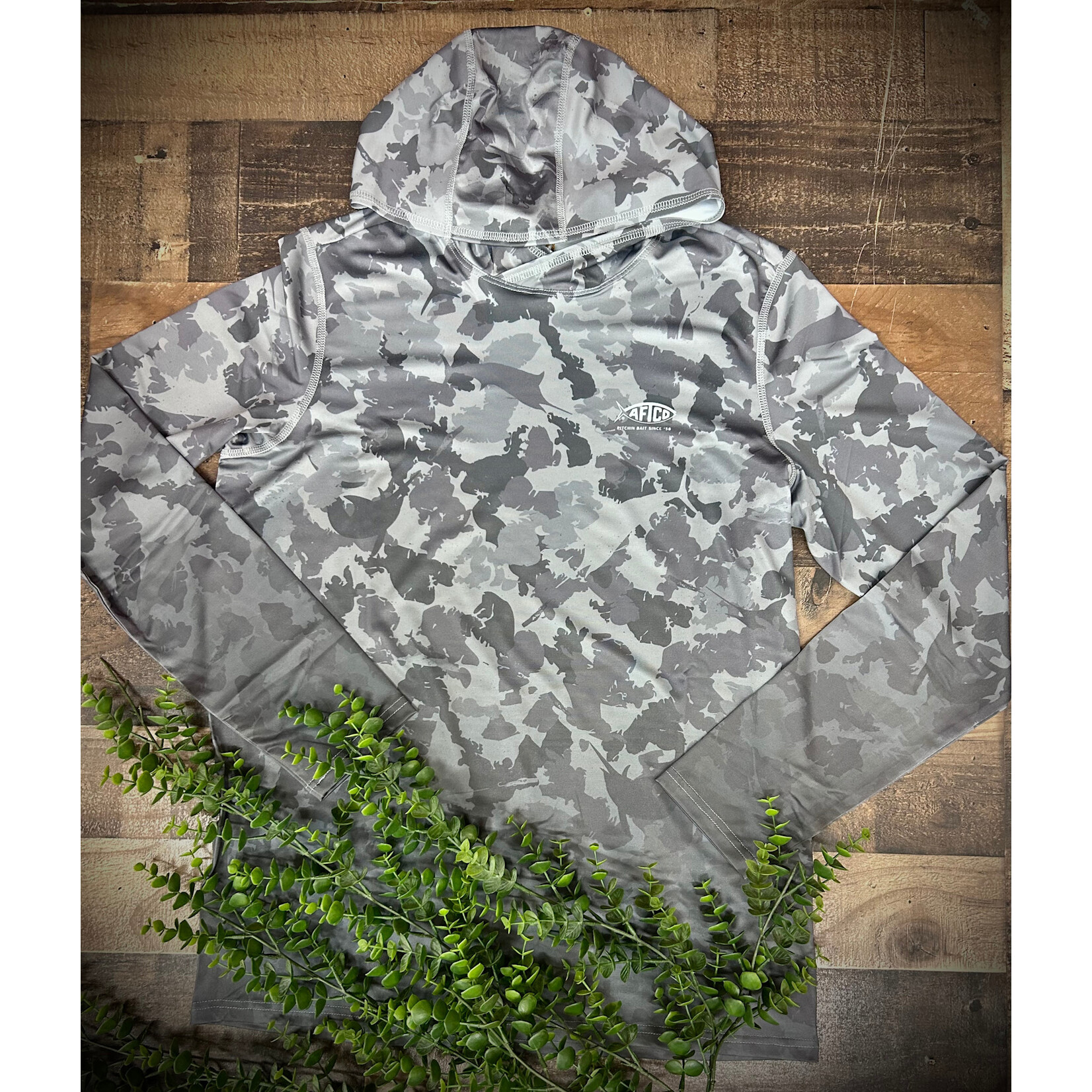 Aftco Aftco Men's Grander Camo UVX Hood Performance L/S Shirt