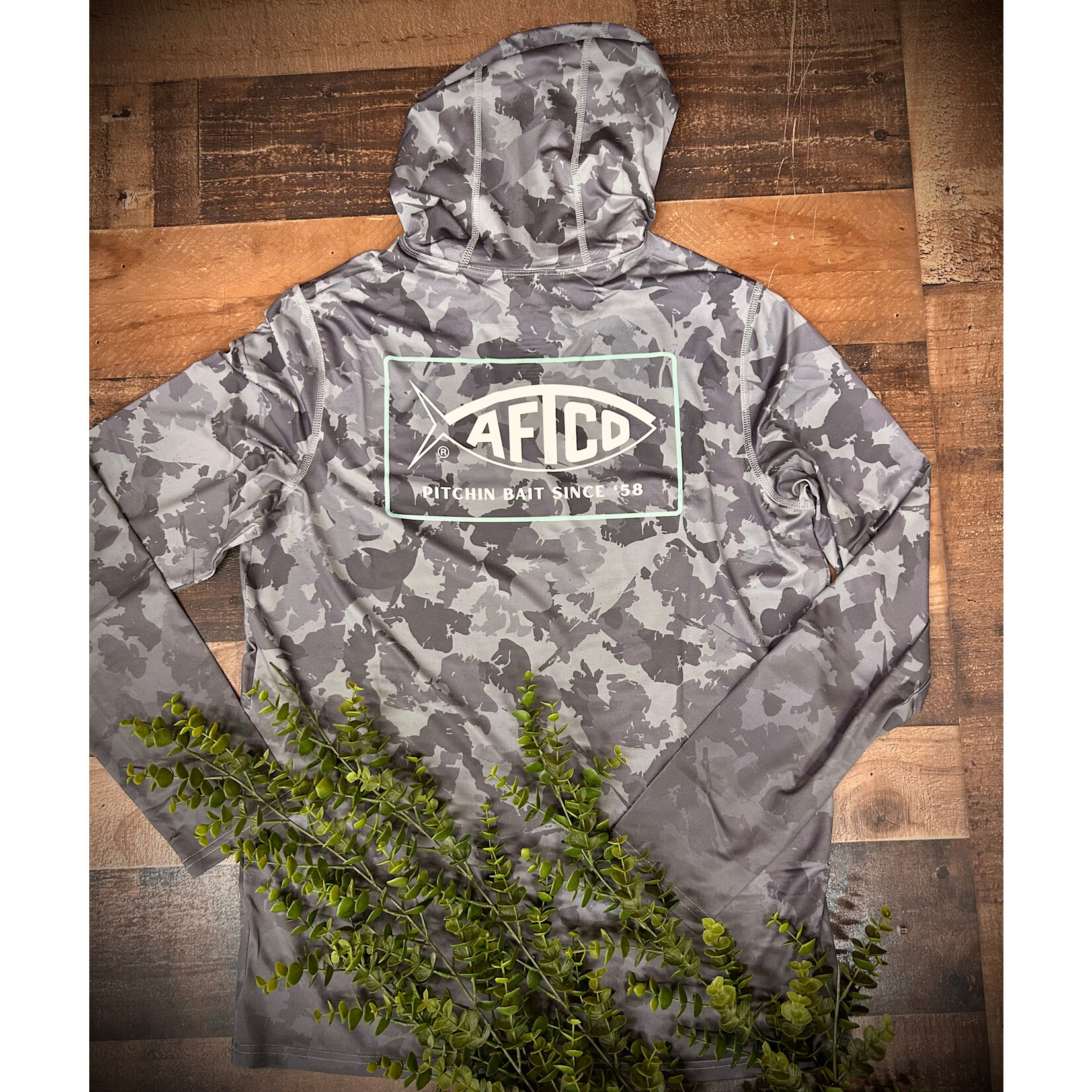 Aftco Aftco Men's Grander Camo UVX Hood Performance L/S Shirt