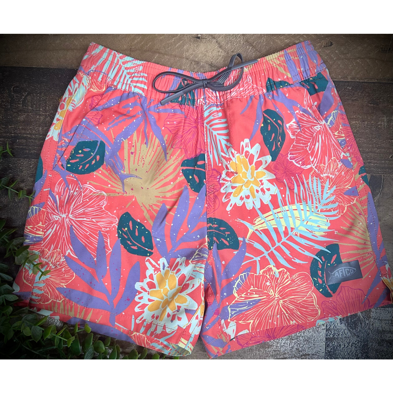 Aftco Aftco Youth Strike Printed Short Swim Trunks