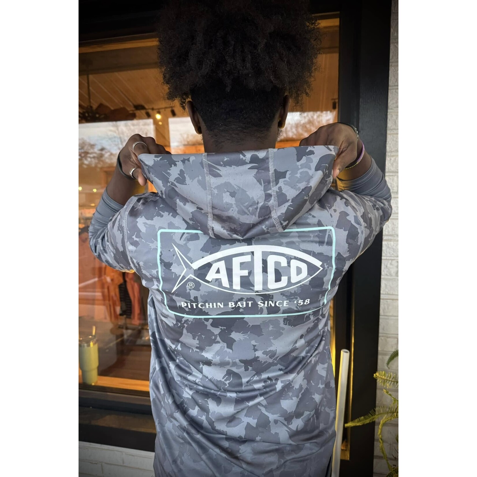 Aftco Aftco Men's Grander Camo UVX Hood Performance L/S Shirt