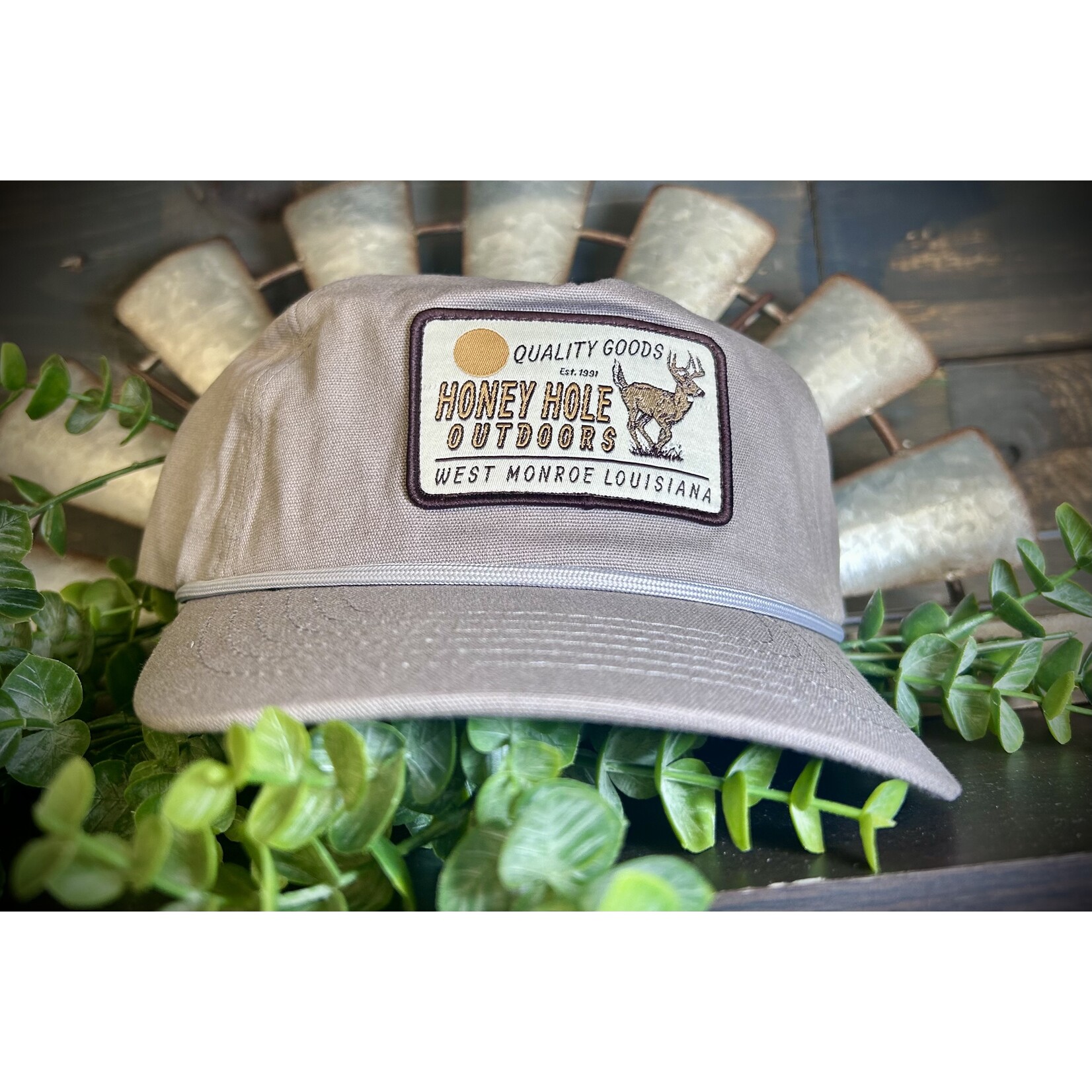 Honey Hole Outdoors Honey Hole Outdoors 5  Twill The Rut Patch Cotton Rope Snapback Hat
