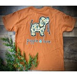 Puppie Love Youth Girls Longhorn Pattern Pup S/S TEE Shirt