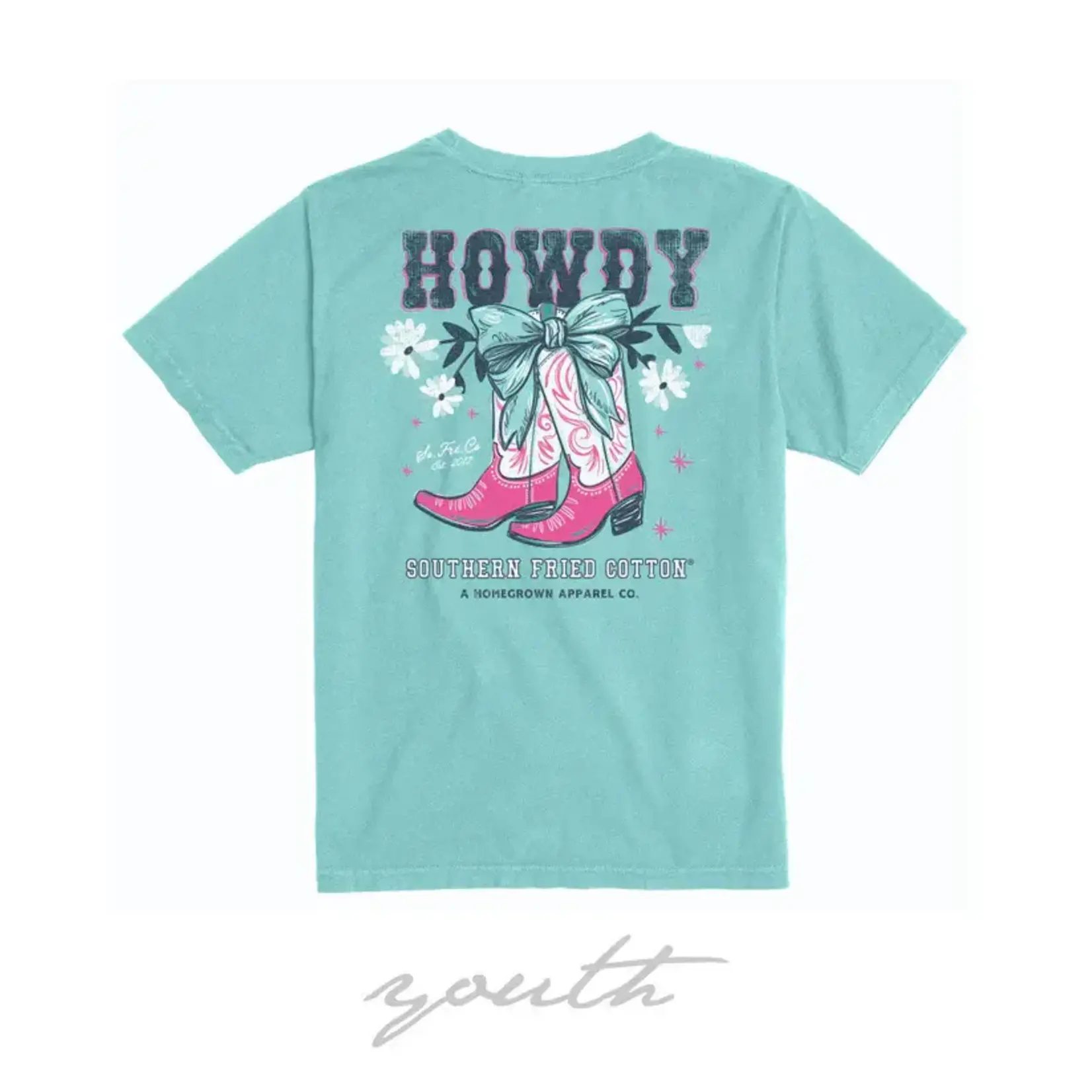 Southern Fried Cotton Southern Fried Cotton Youth Girls Howdy Boots S/S TEE Shirt