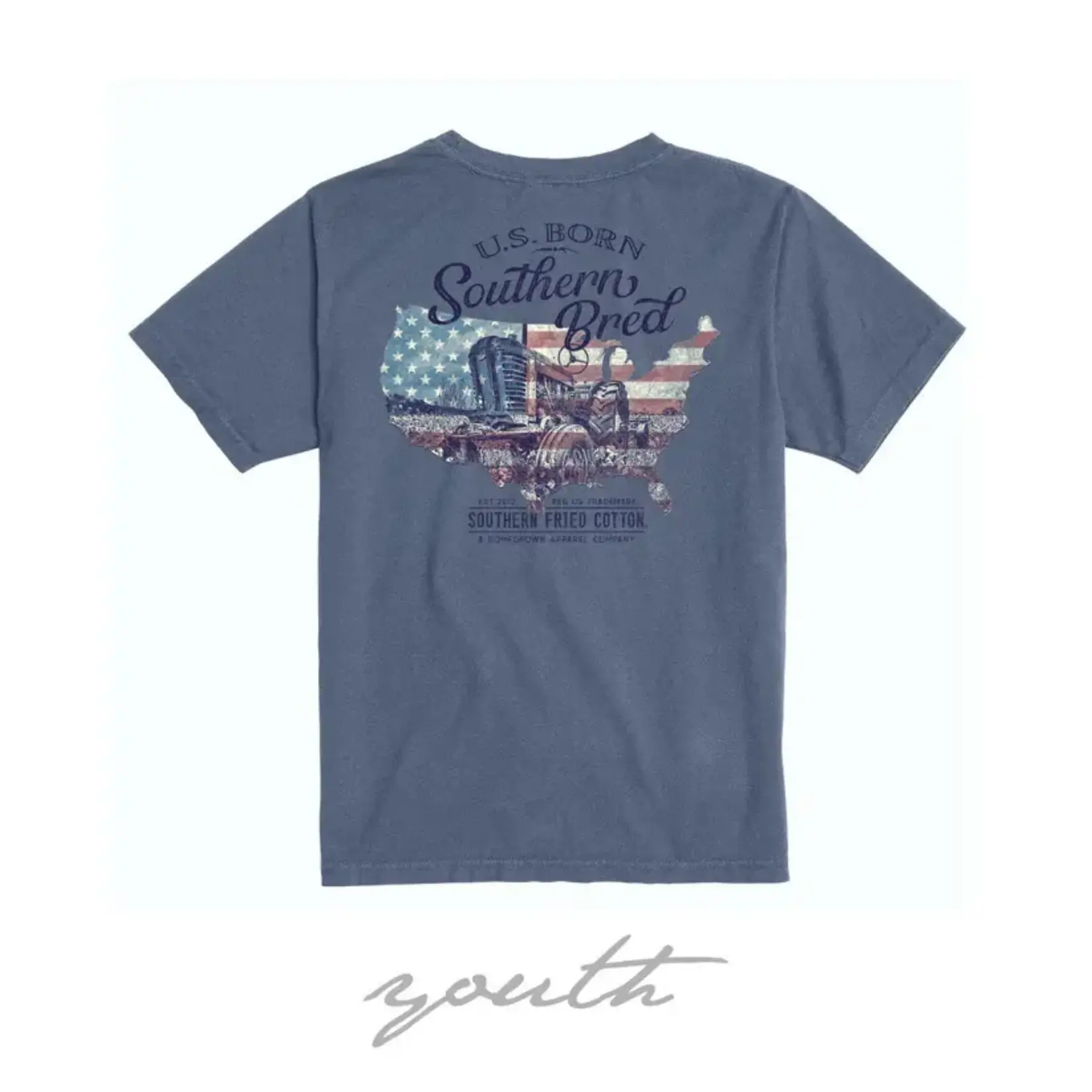 Southern Fried Cotton Southern Fried Cotton Youth Boys Southern Bred Tractor S/S TEE Shirt