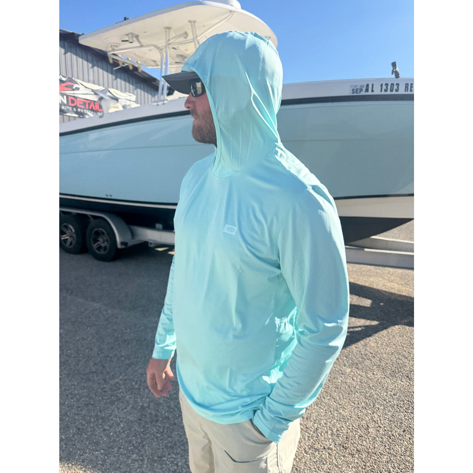 Aftco Aftco Men's Air O Mesh Hooded Performance L/S Shirt